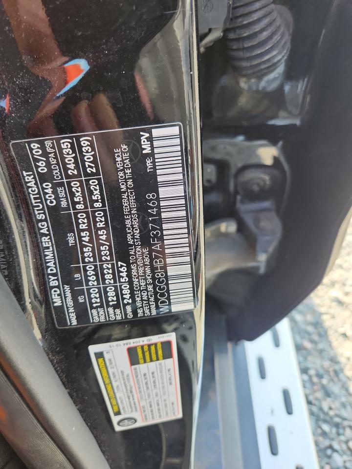 2010 Mercedes-benz Glk 350 4matic Black vin: WDCGG8HB7AF371468