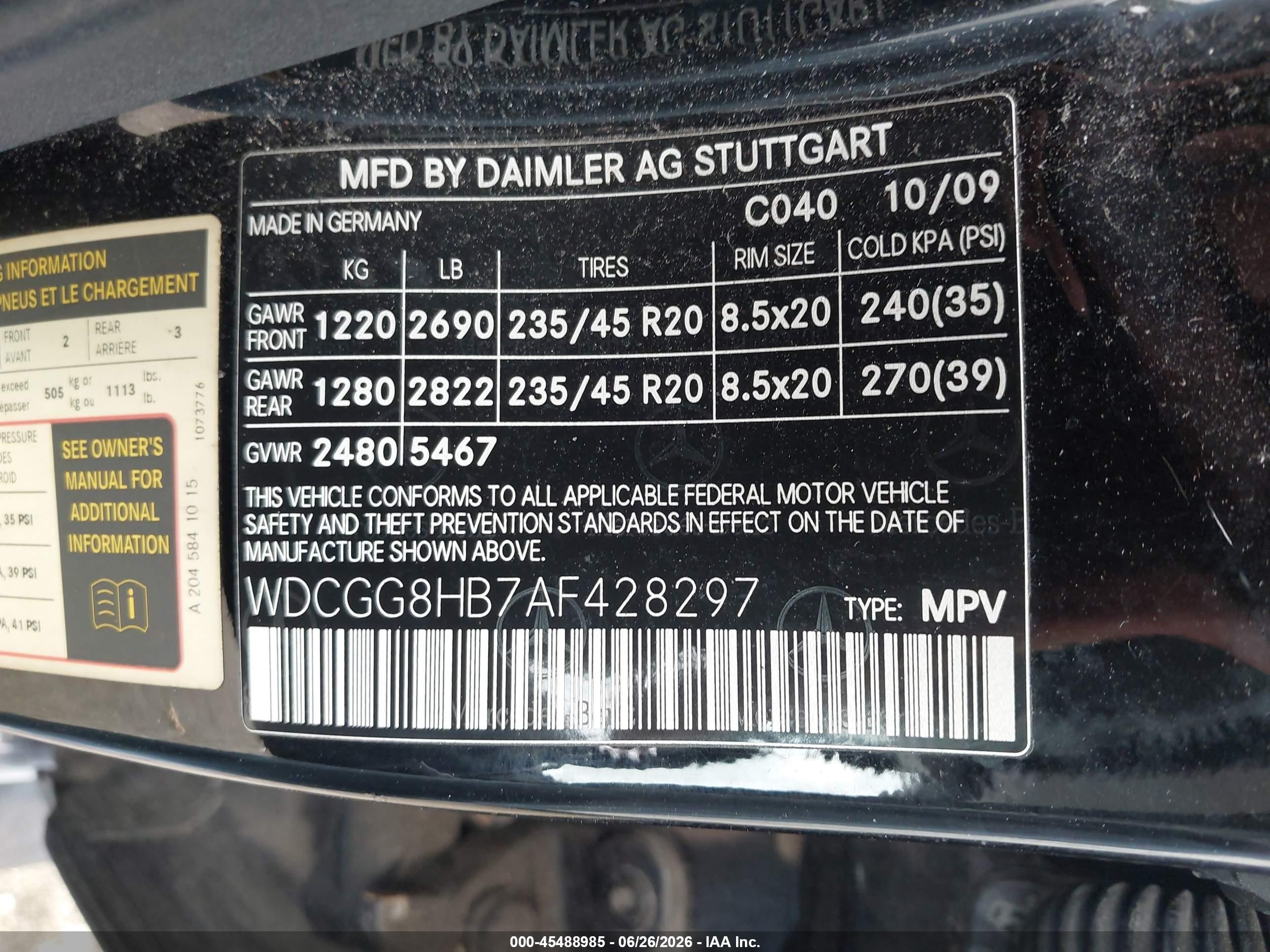 2010 Mercedes-benz Glk 350 4matic Черный vin: WDCGG8HB7AF428297