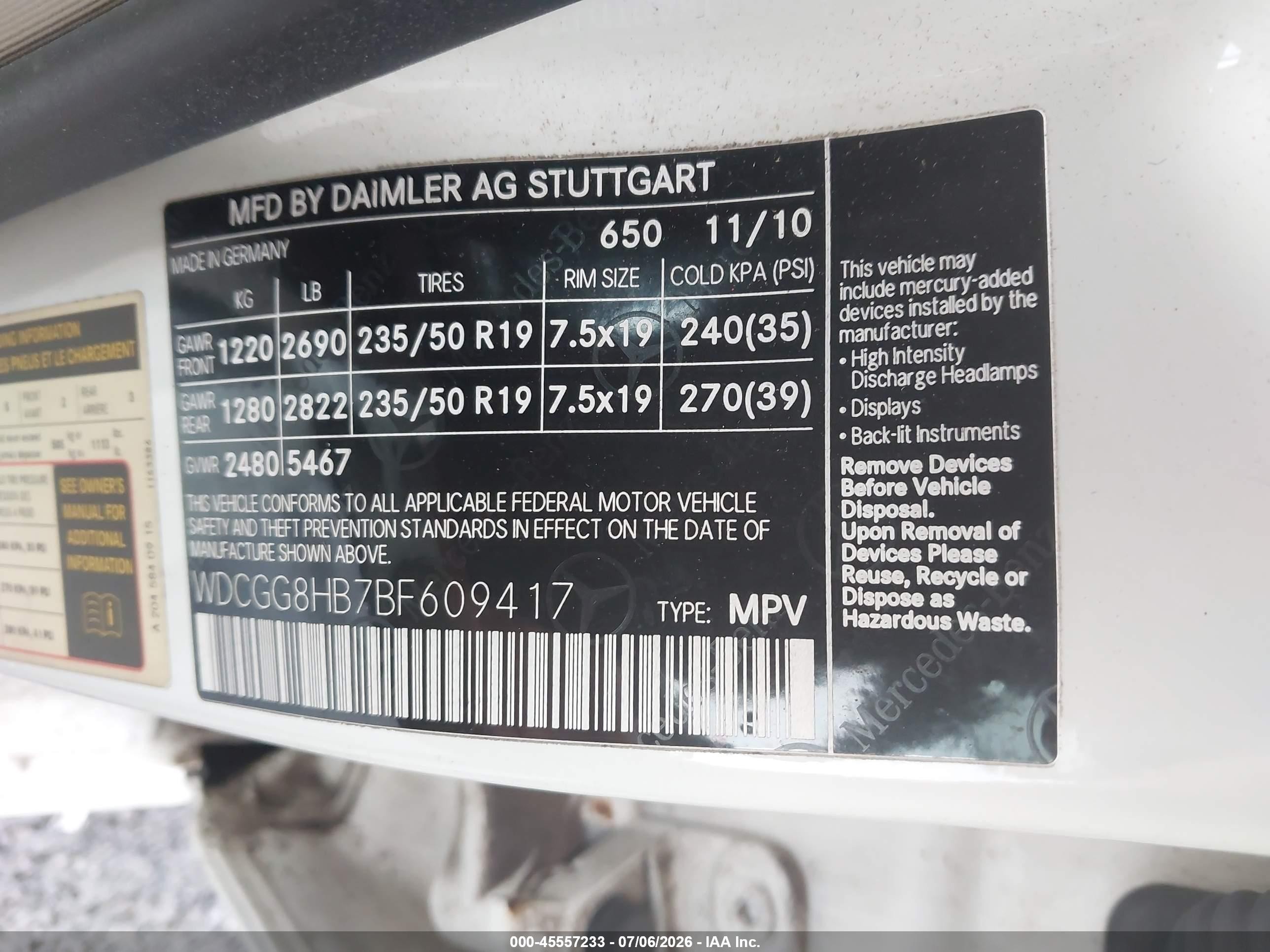 2011 Mercedes-benz Glk 350 4matic White vin: WDCGG8HB7BF609417