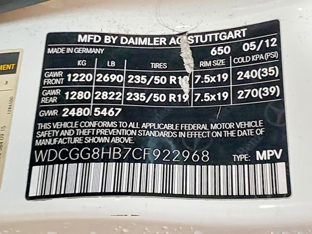2012 Mercedes-benz Glk 350 4matic White vin: WDCGG8HB7CF922968