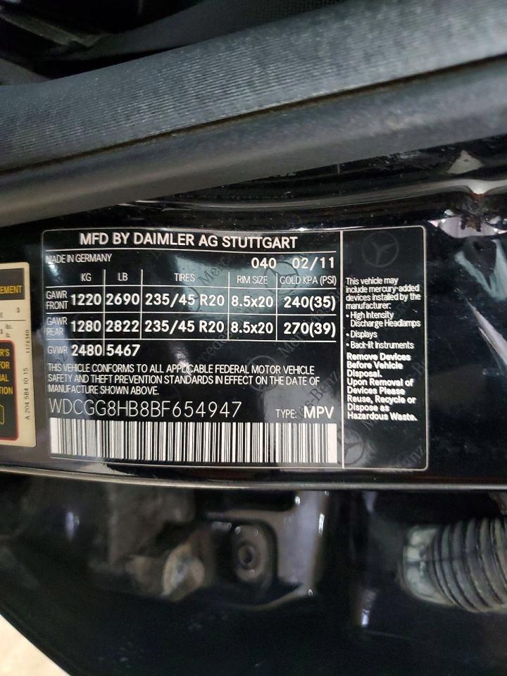 2011 Mercedes-benz Glk 350 4matic Черный vin: WDCGG8HB8BF654947