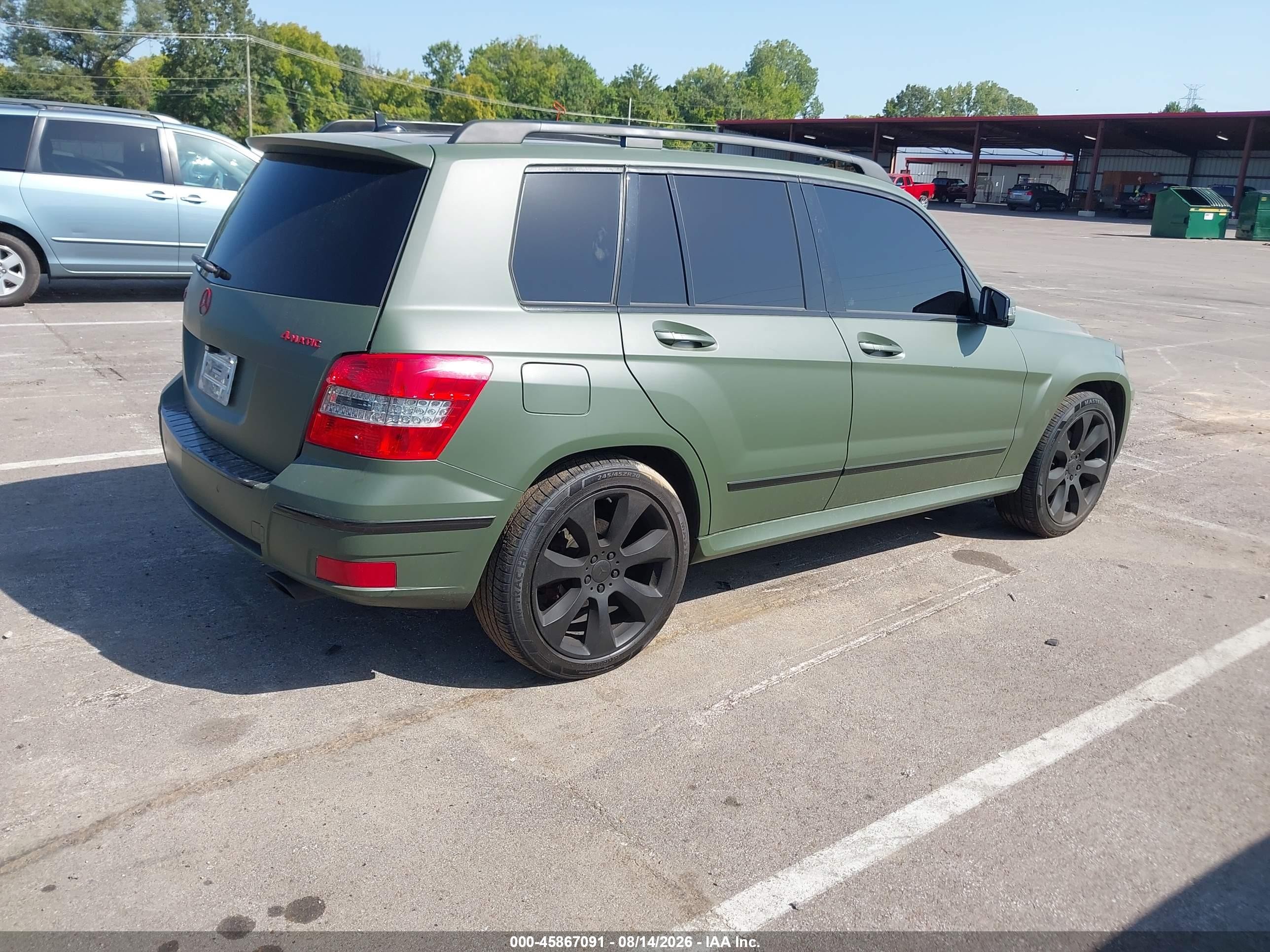 2011 Mercedes-benz Glk 350 4matic Green vin: WDCGG8HB9BF575321