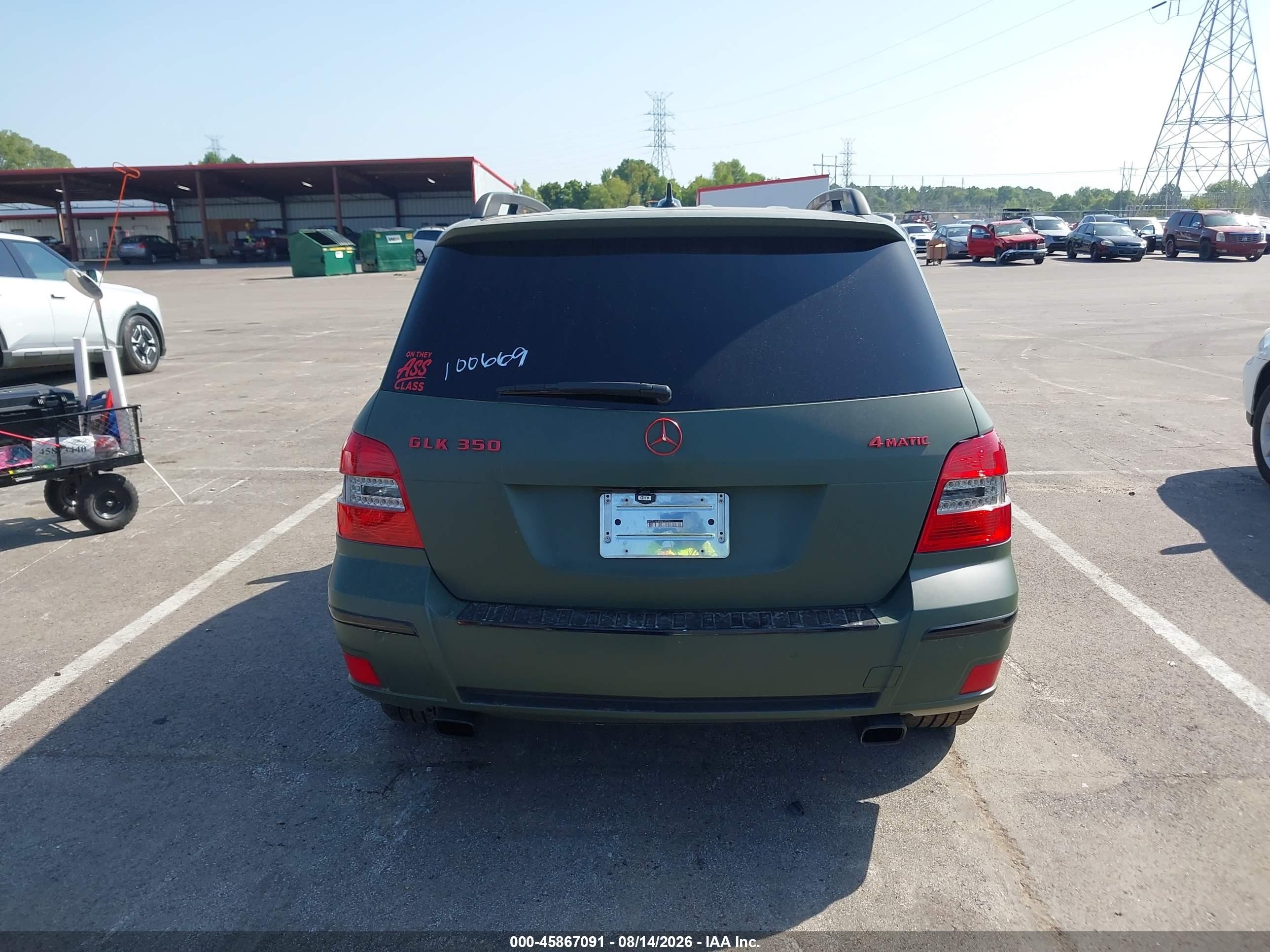 2011 Mercedes-benz Glk 350 4matic Green vin: WDCGG8HB9BF575321