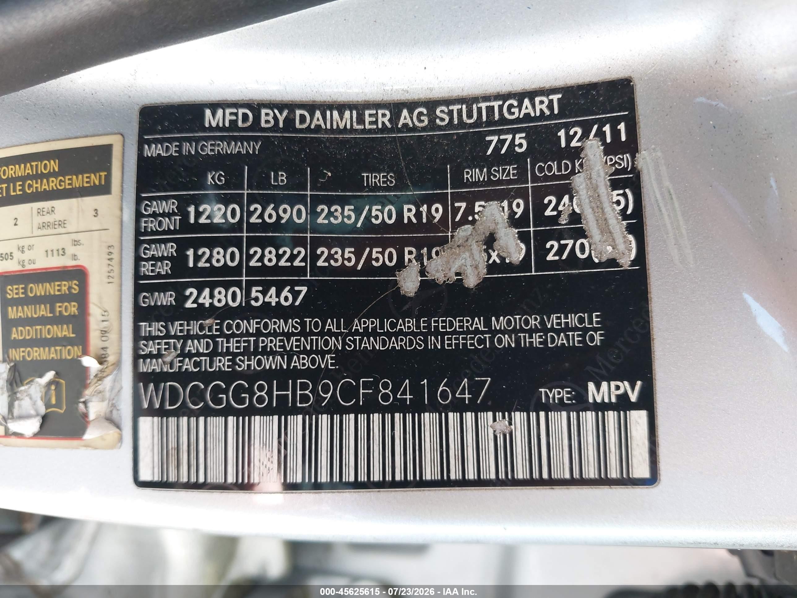2012 Mercedes-benz Glk 350 4matic Silver vin: WDCGG8HB9CF841647