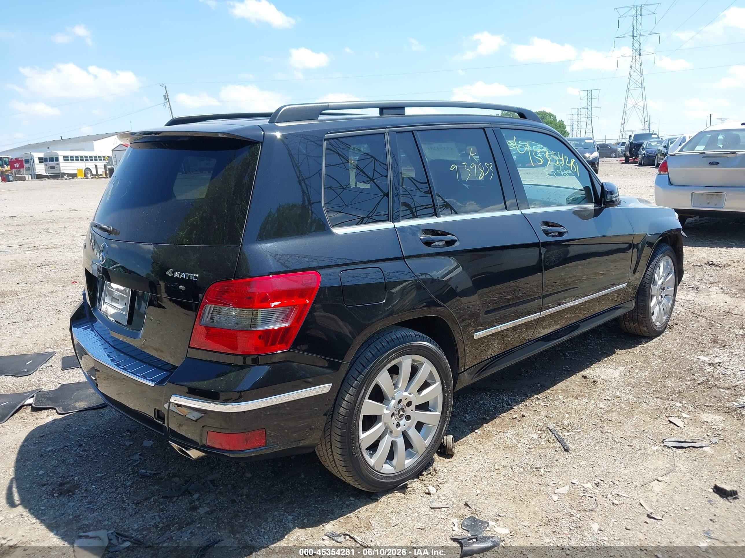 2012 Mercedes-benz Glk 350 4matic Black vin: WDCGG8HB9CF939853