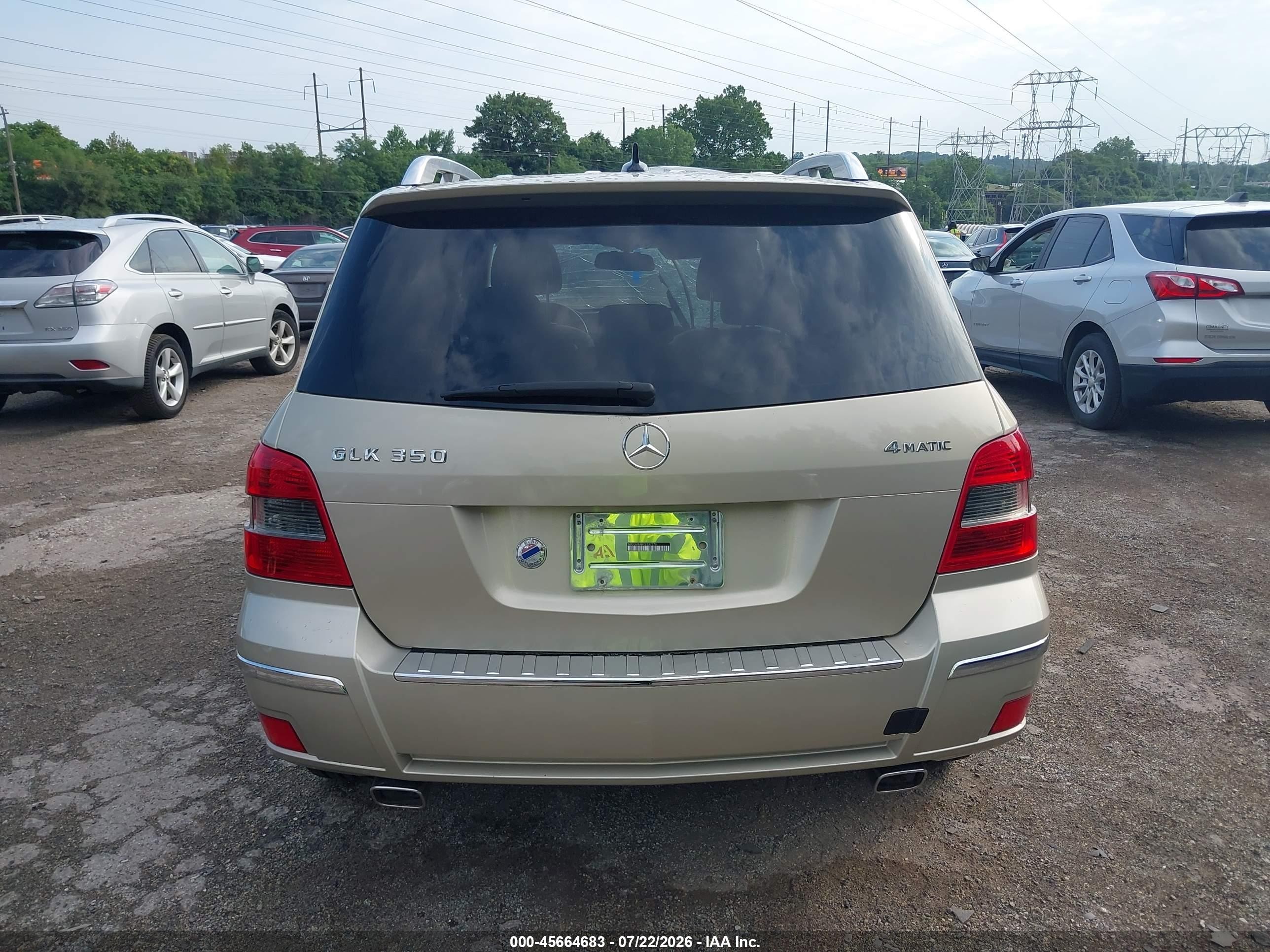2012 Mercedes-benz Glk 350 4matic Tan vin: WDCGG8HBXCF832570