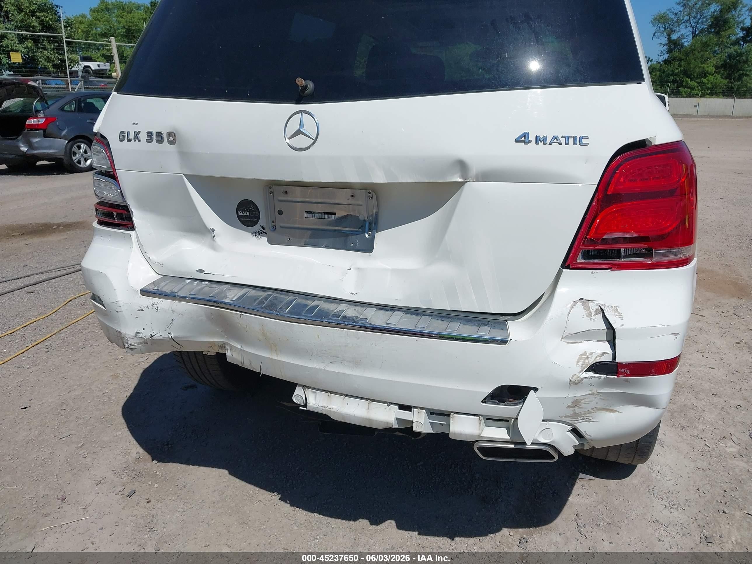 2014 Mercedes-benz Glk 350 4matic White vin: WDCGG8JB0EG305242