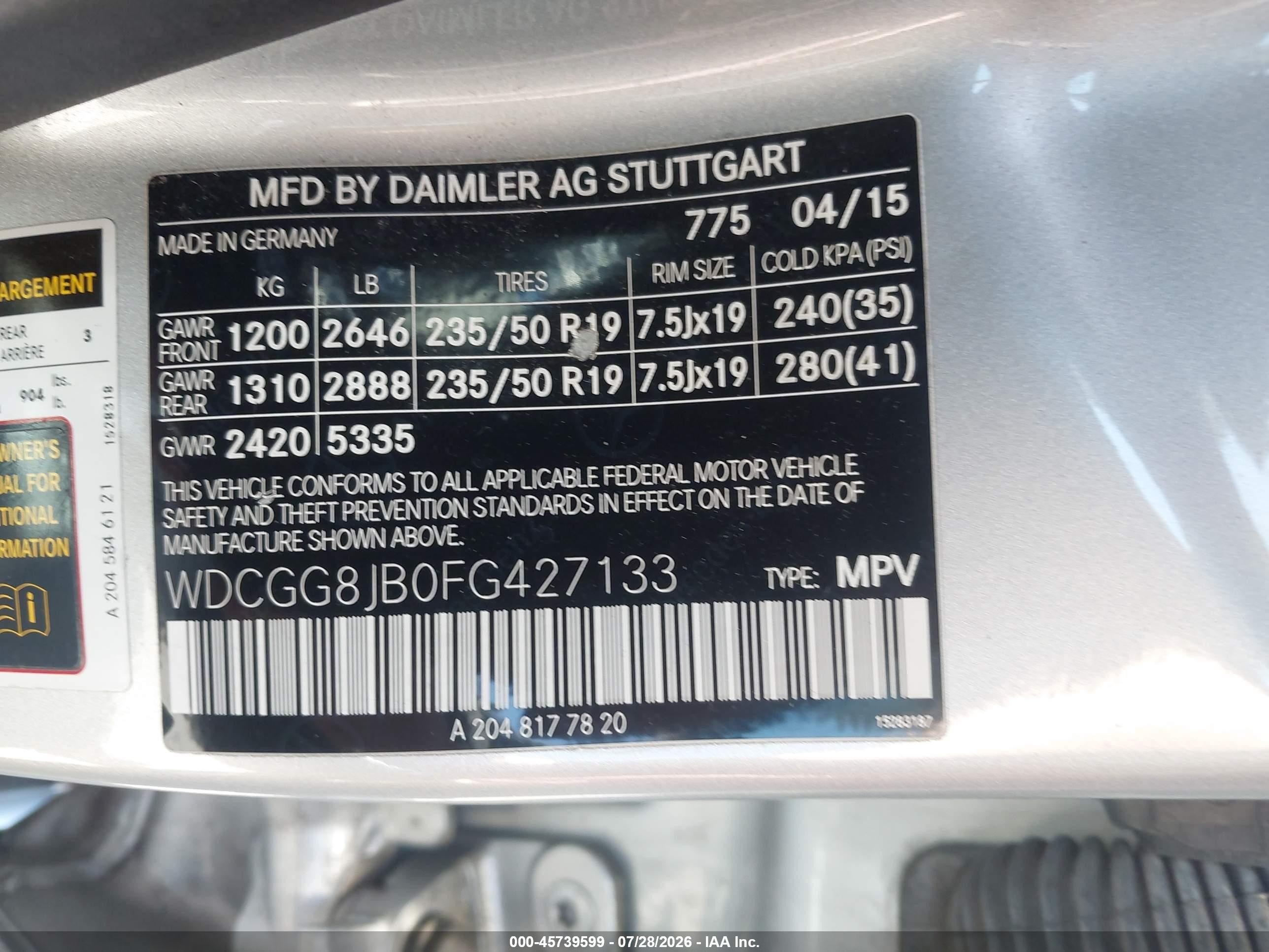 2015 Mercedes-benz Glk 350 4matic Silver vin: WDCGG8JB0FG427133