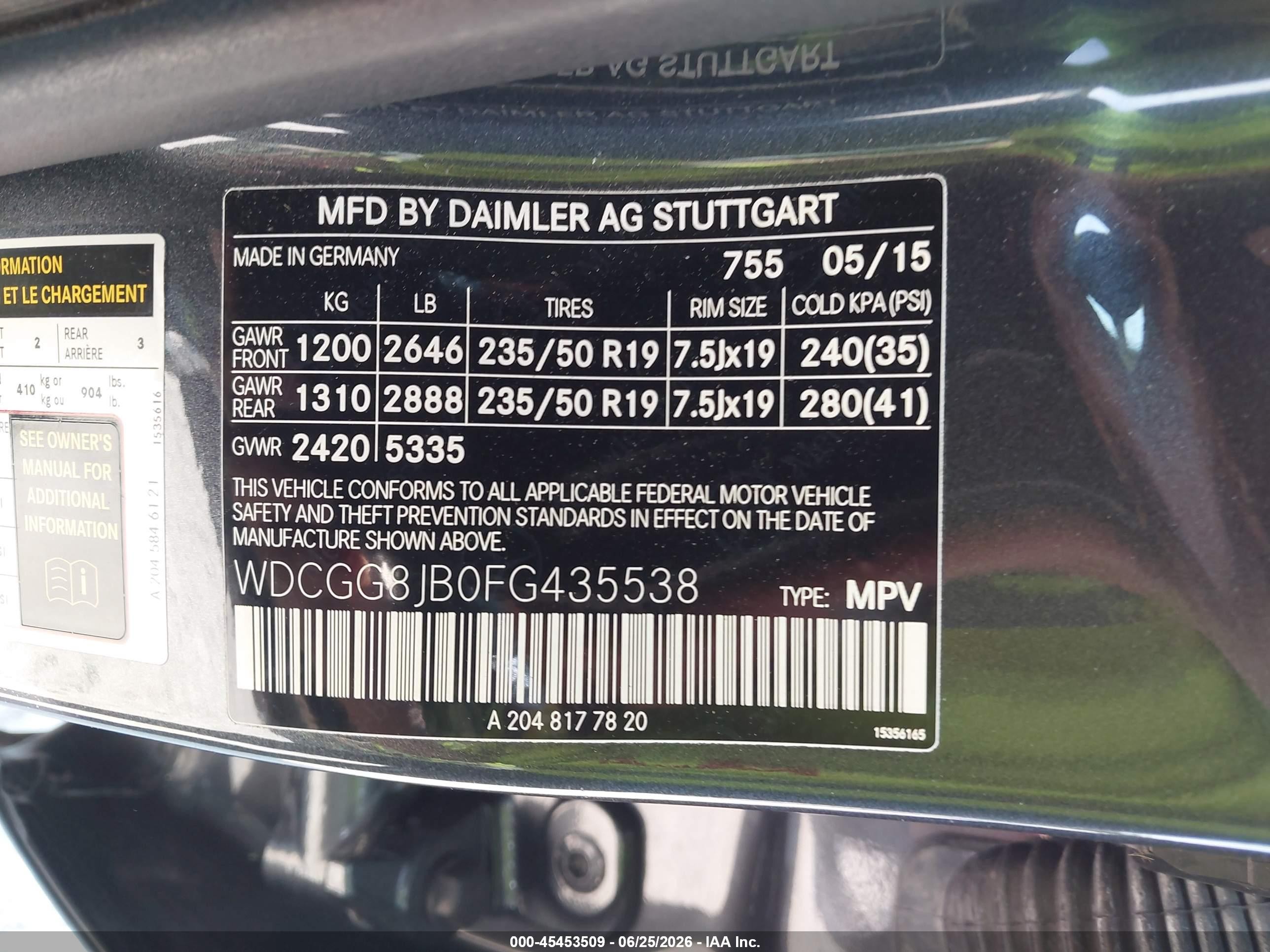 2015 Mercedes-benz Glk 350 4matic Серый vin: WDCGG8JB0FG435538