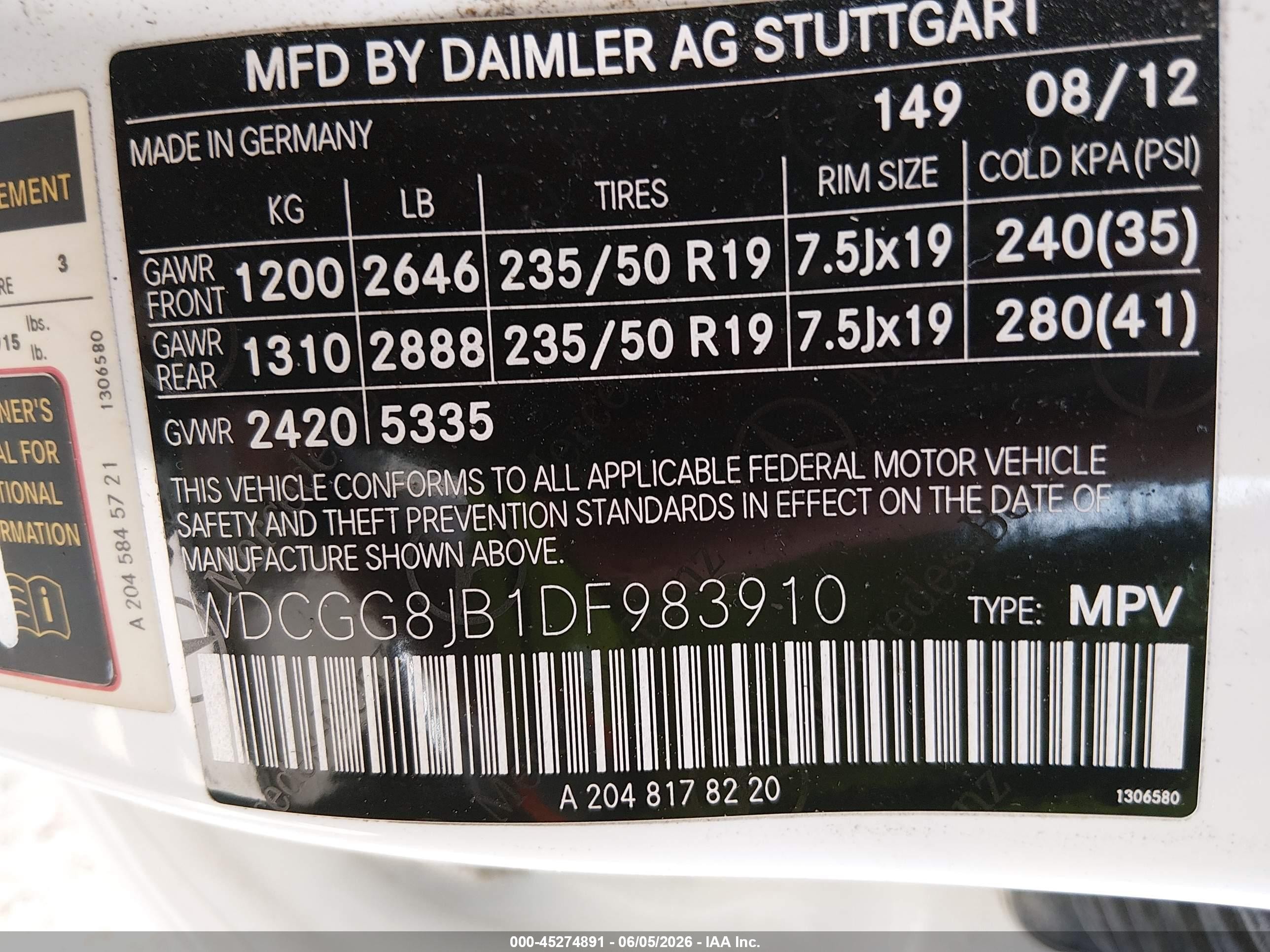 2013 Mercedes-benz Glk 350 4matic White vin: WDCGG8JB1DF983910