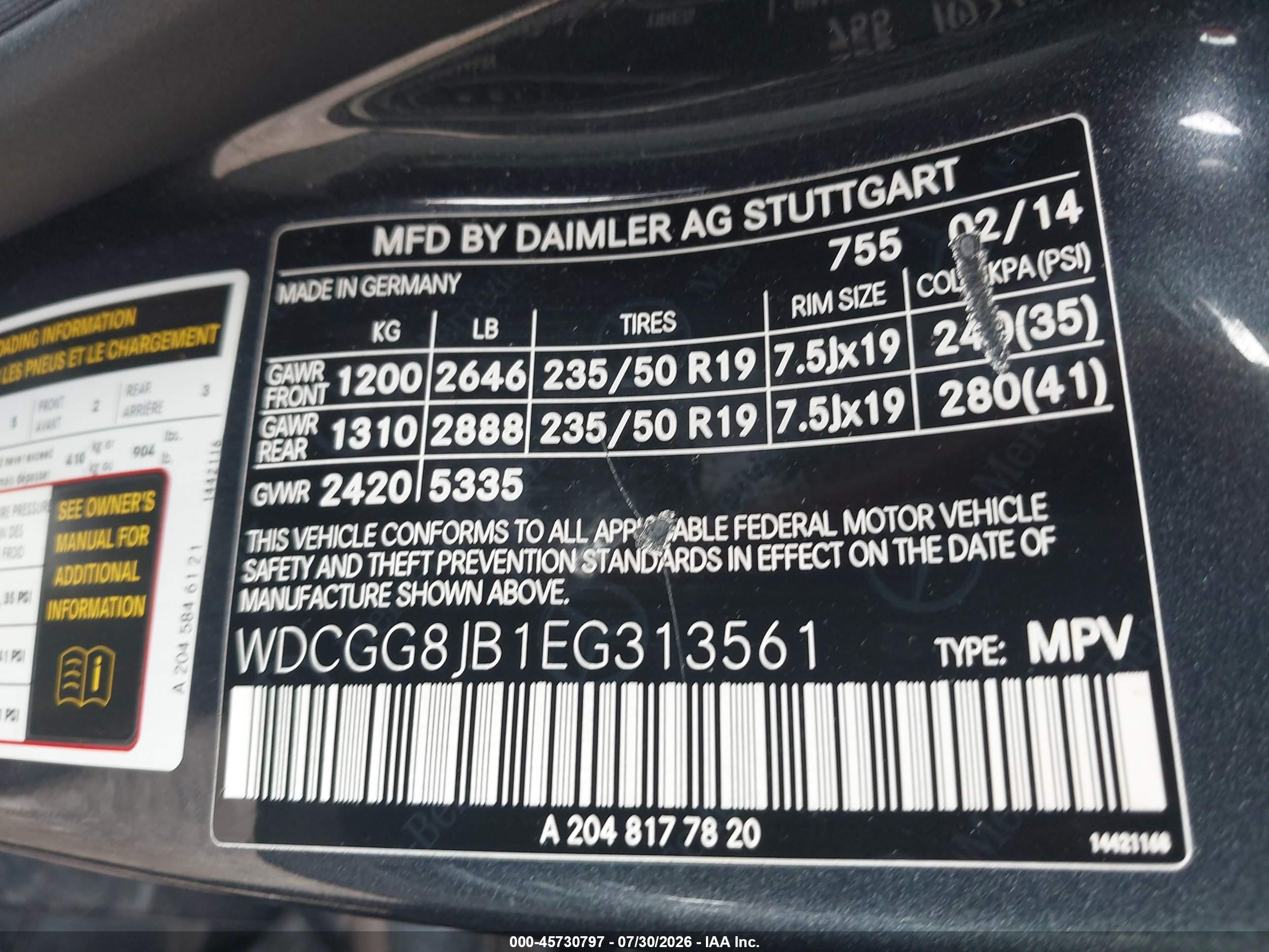 2014 Mercedes-benz Glk 350 4matic Gray vin: WDCGG8JB1EG313561