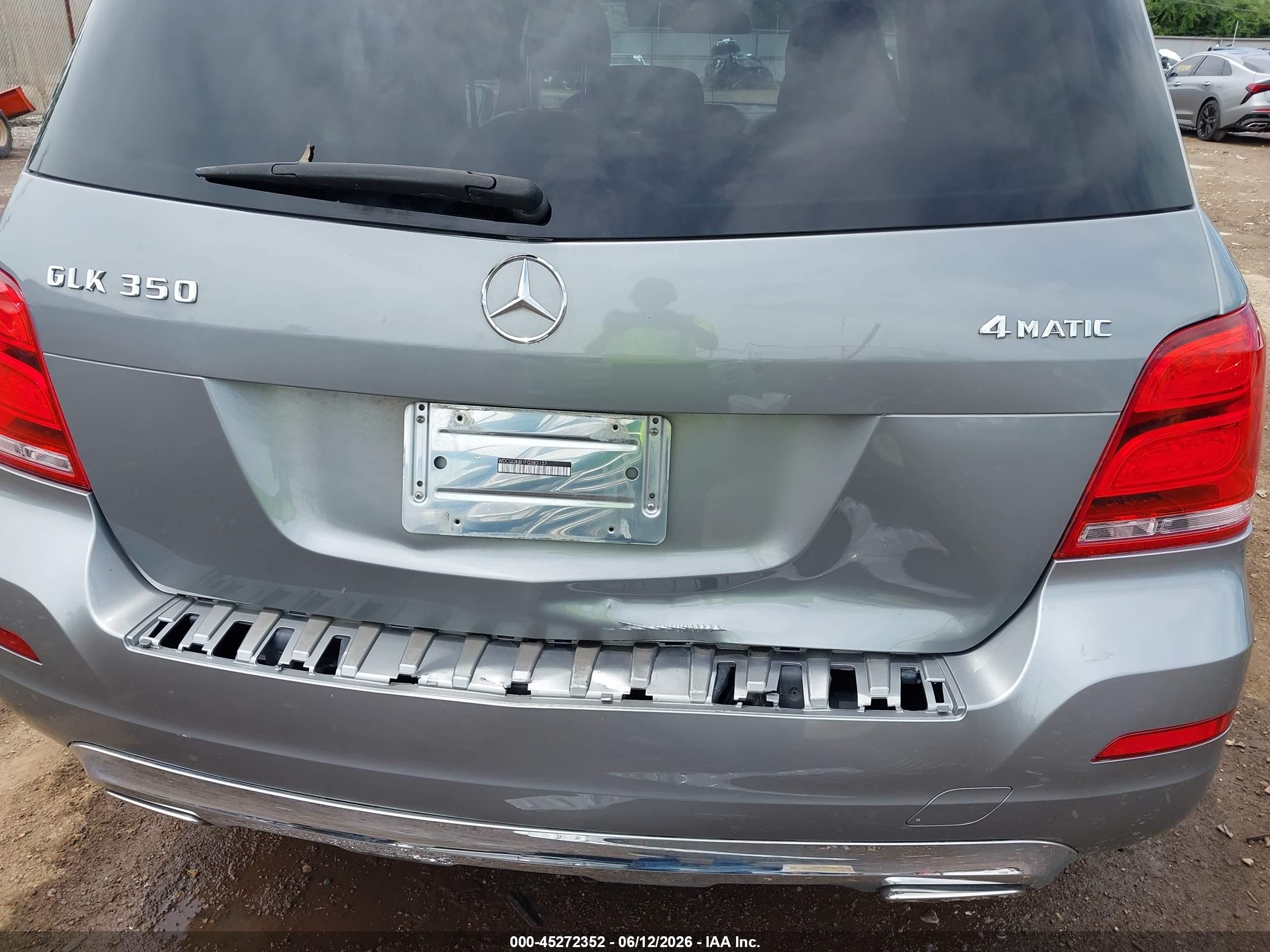 2015 Mercedes-benz Glk 350 4matic Gray vin: WDCGG8JB1FG383157