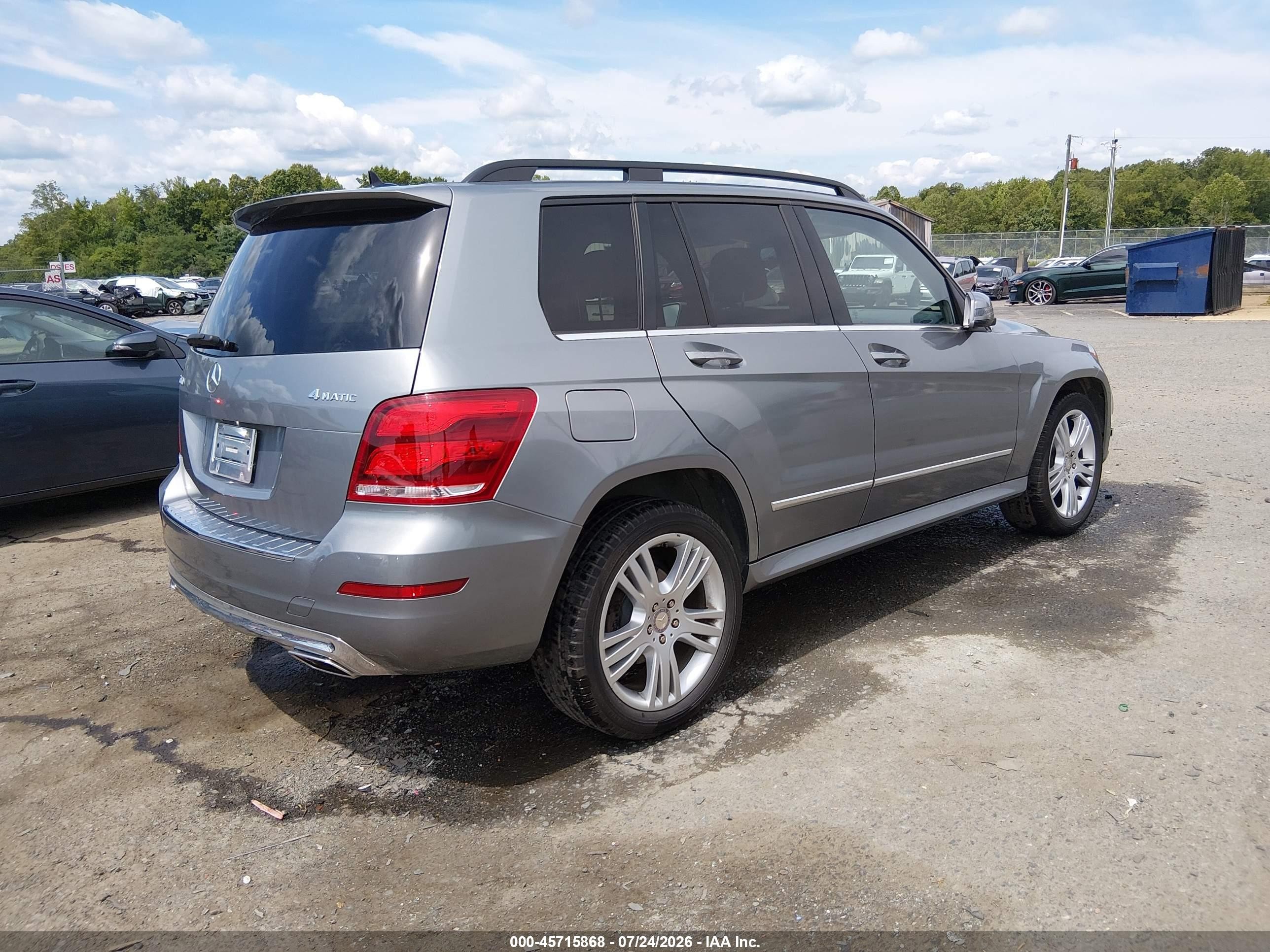 2015 Mercedes-benz Glk 350 4matic Gray vin: WDCGG8JB2FG351494