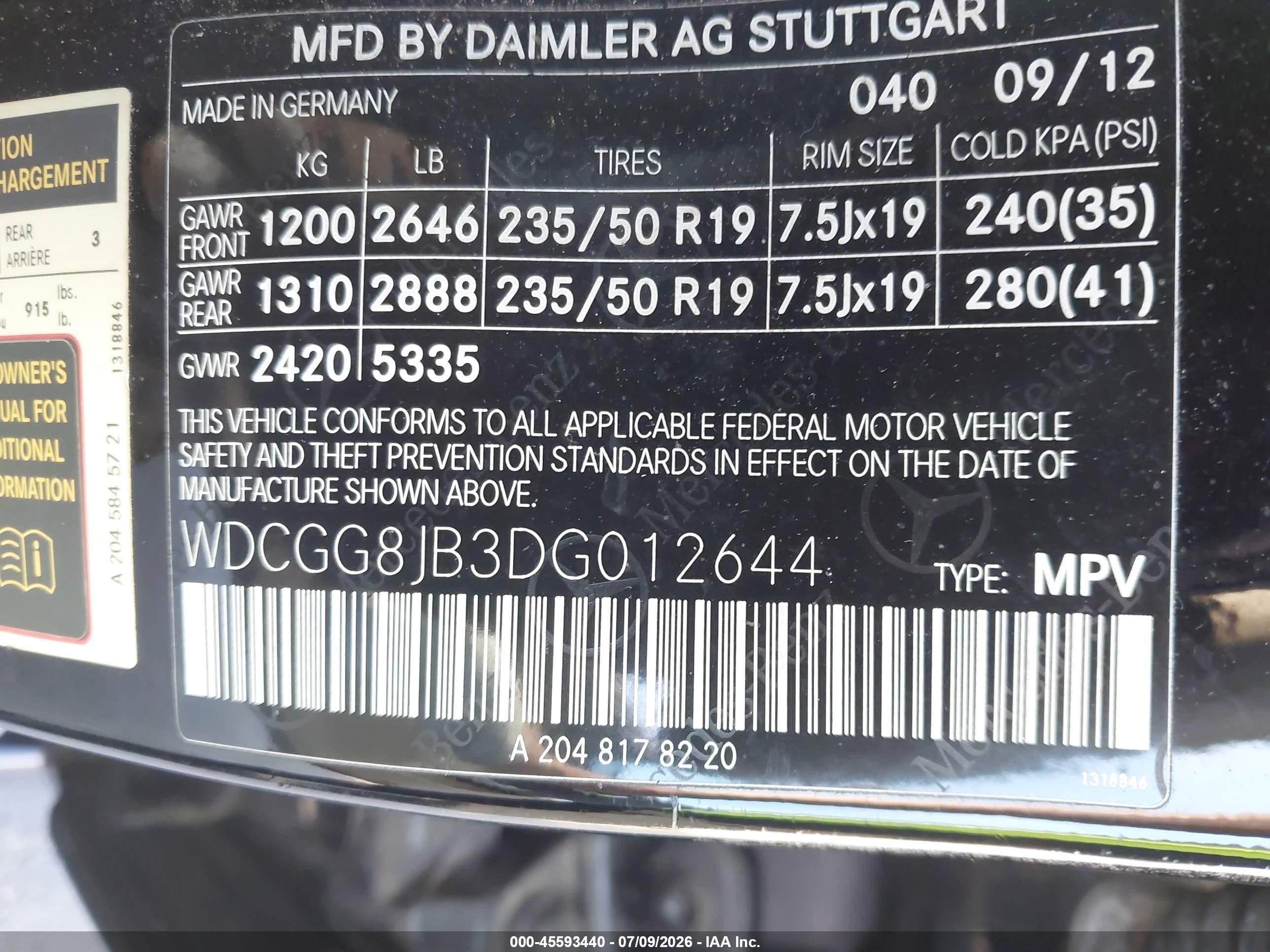 2013 Mercedes-benz Glk 350 4matic Black vin: WDCGG8JB3DG012644