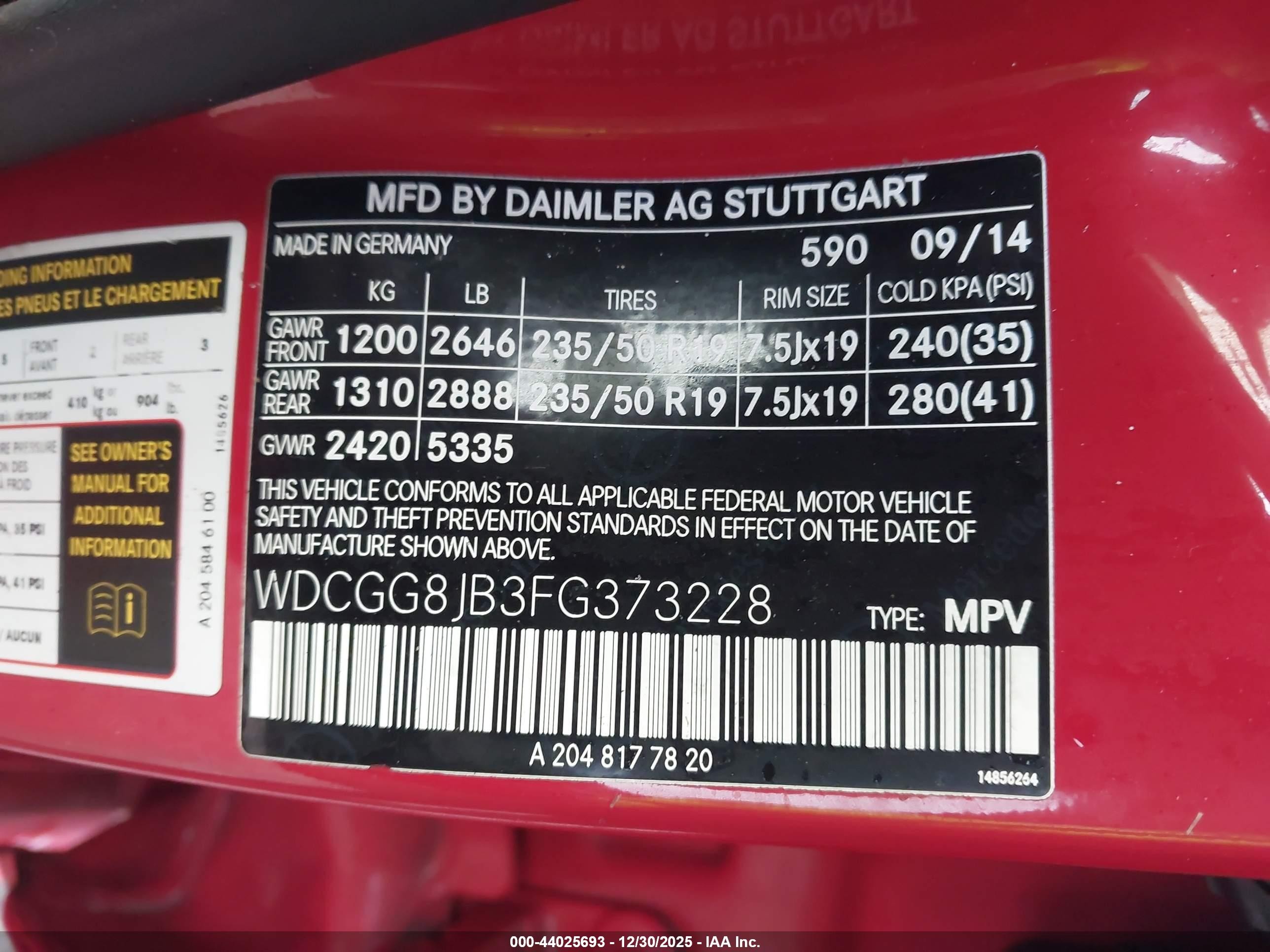 2015 Mercedes-benz Glk 350 4matic Red vin: WDCGG8JB3FG373228