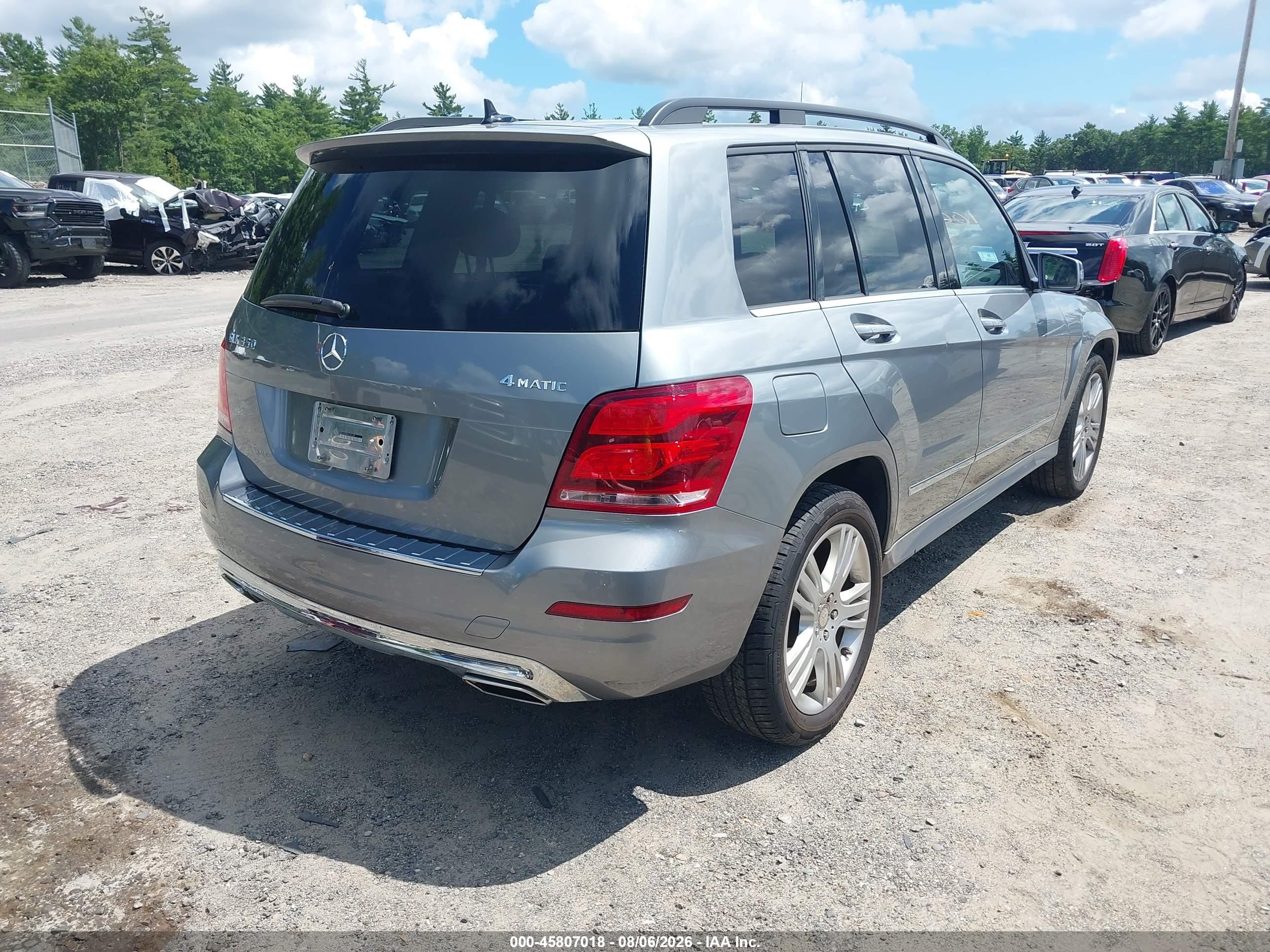 2015 Mercedes-benz Glk 350 4matic Gray vin: WDCGG8JB3FG381538