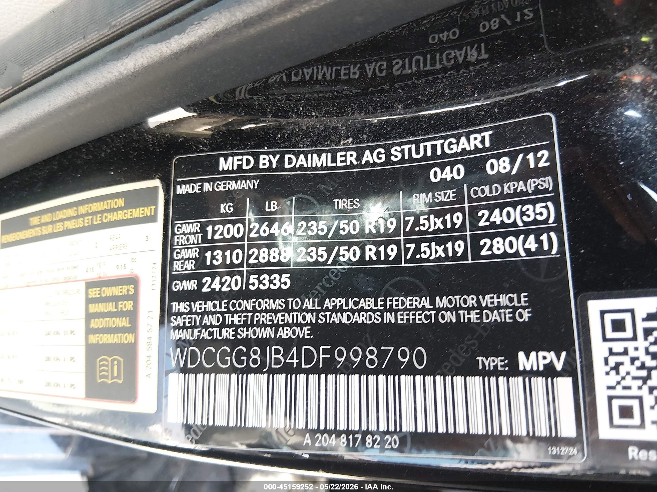 2013 Mercedes-benz Glk 350 4matic Черный vin: WDCGG8JB4DF998790