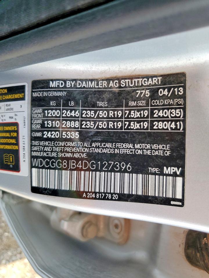 2013 Mercedes-benz Glk 350 4matic Silver vin: WDCGG8JB4DG127396