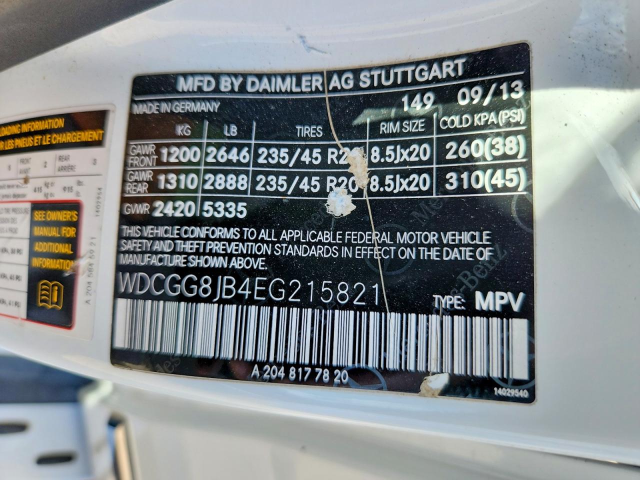 2014 Mercedes-benz Glk 350 4matic White vin: WDCGG8JB4EG215821