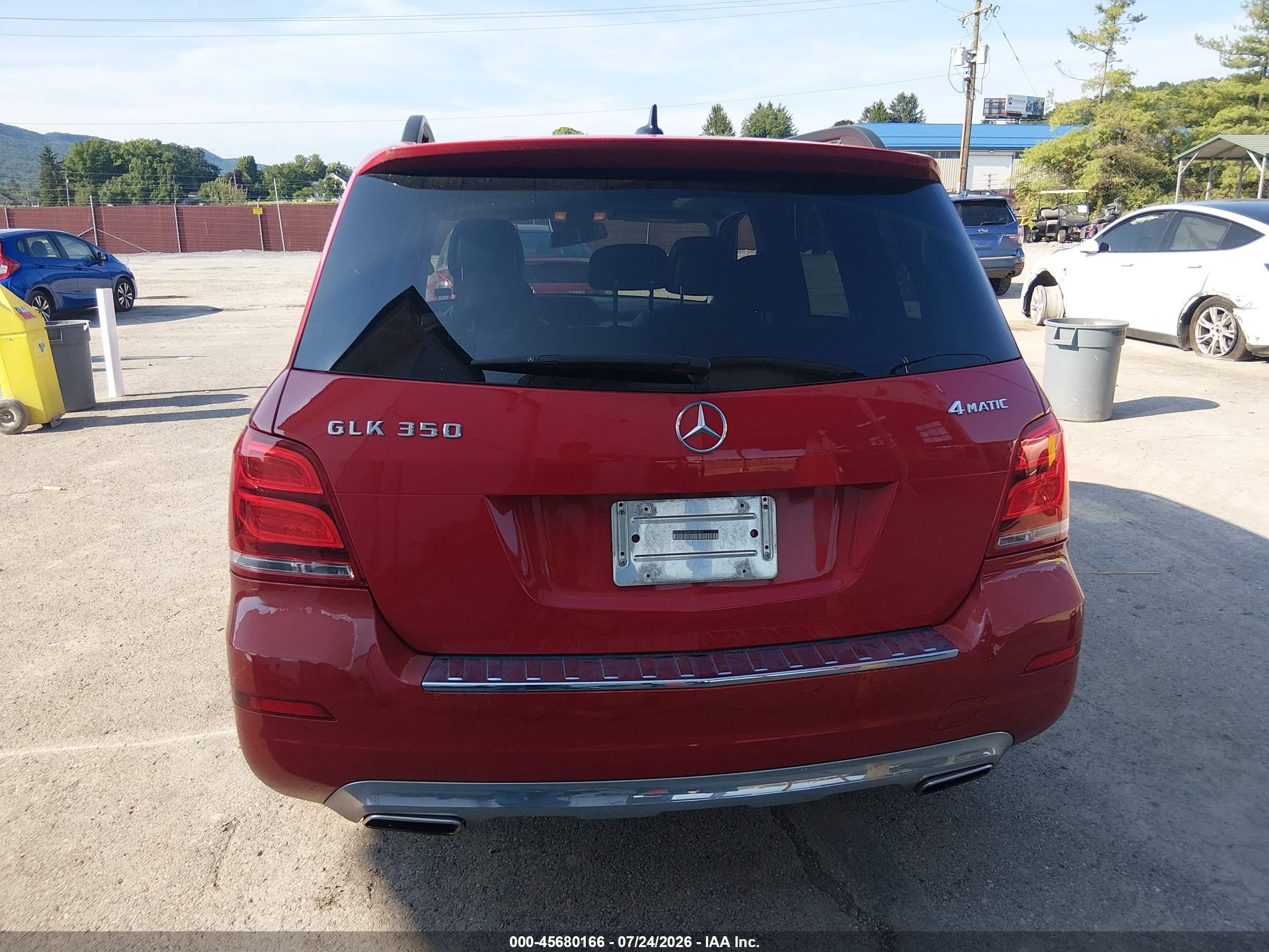 2014 Mercedes-benz Glk 350 4matic Red vin: WDCGG8JB4EG280023