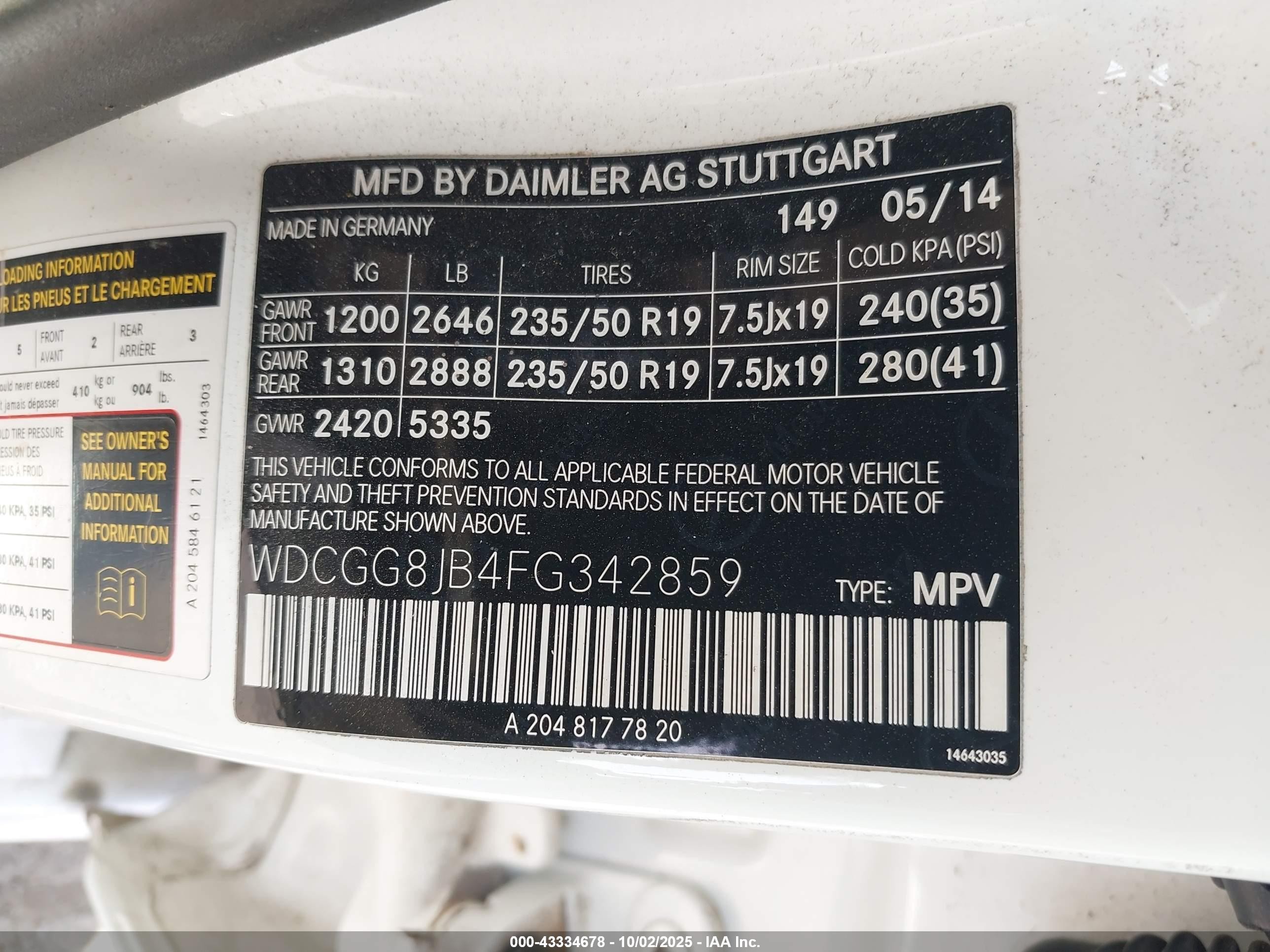 2015 Mercedes-benz Glk 350 4matic White vin: WDCGG8JB4FG342859