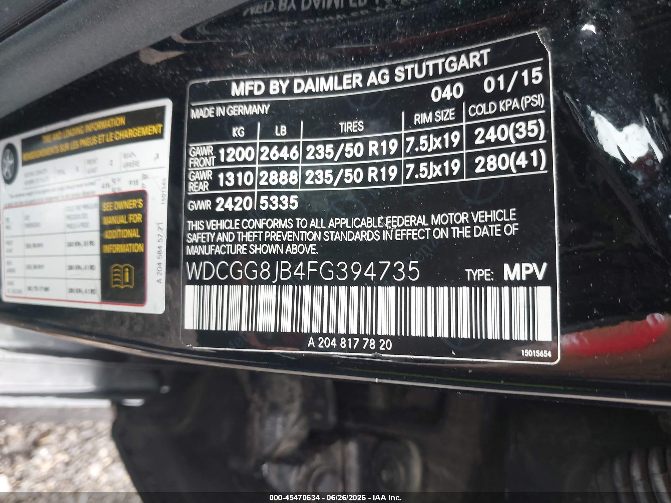 2015 Mercedes-benz Glk 350 4matic Black vin: WDCGG8JB4FG394735