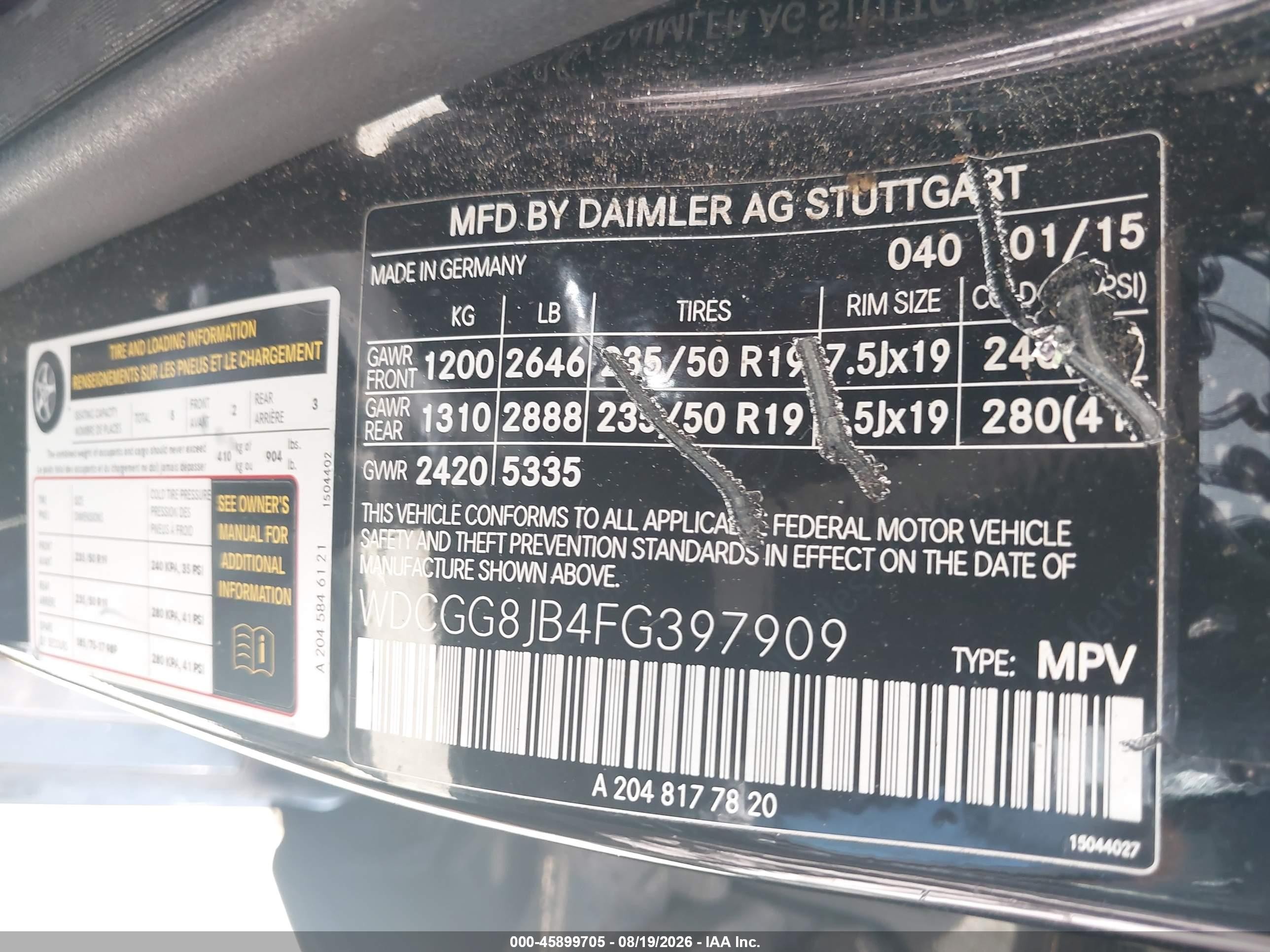 2015 Mercedes-benz Glk 350 4matic Black vin: WDCGG8JB4FG397909