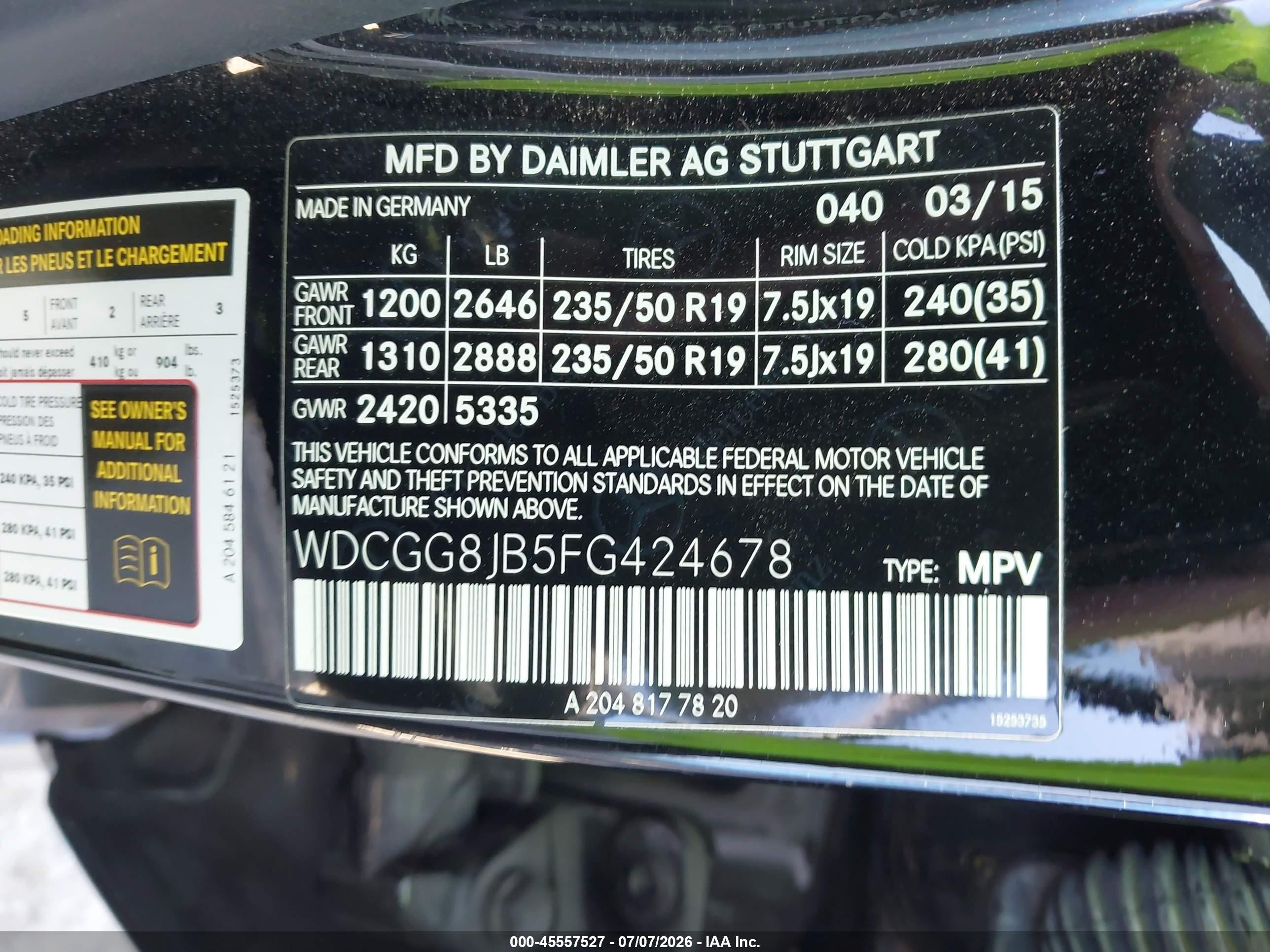 2015 Mercedes-benz Glk 350 4matic Black vin: WDCGG8JB5FG424678