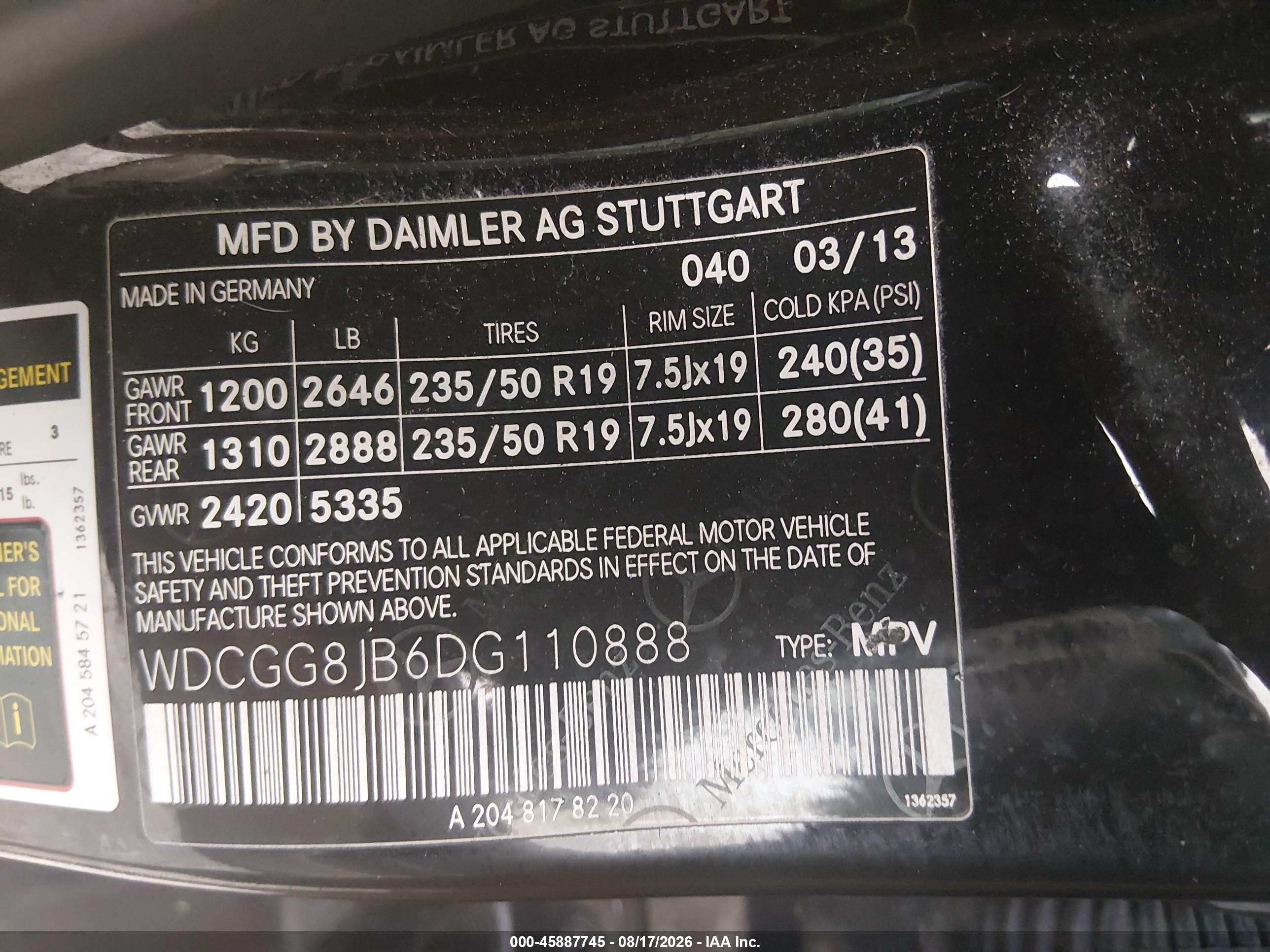 2013 Mercedes-benz Glk 350 4matic Black vin: WDCGG8JB6DG110888