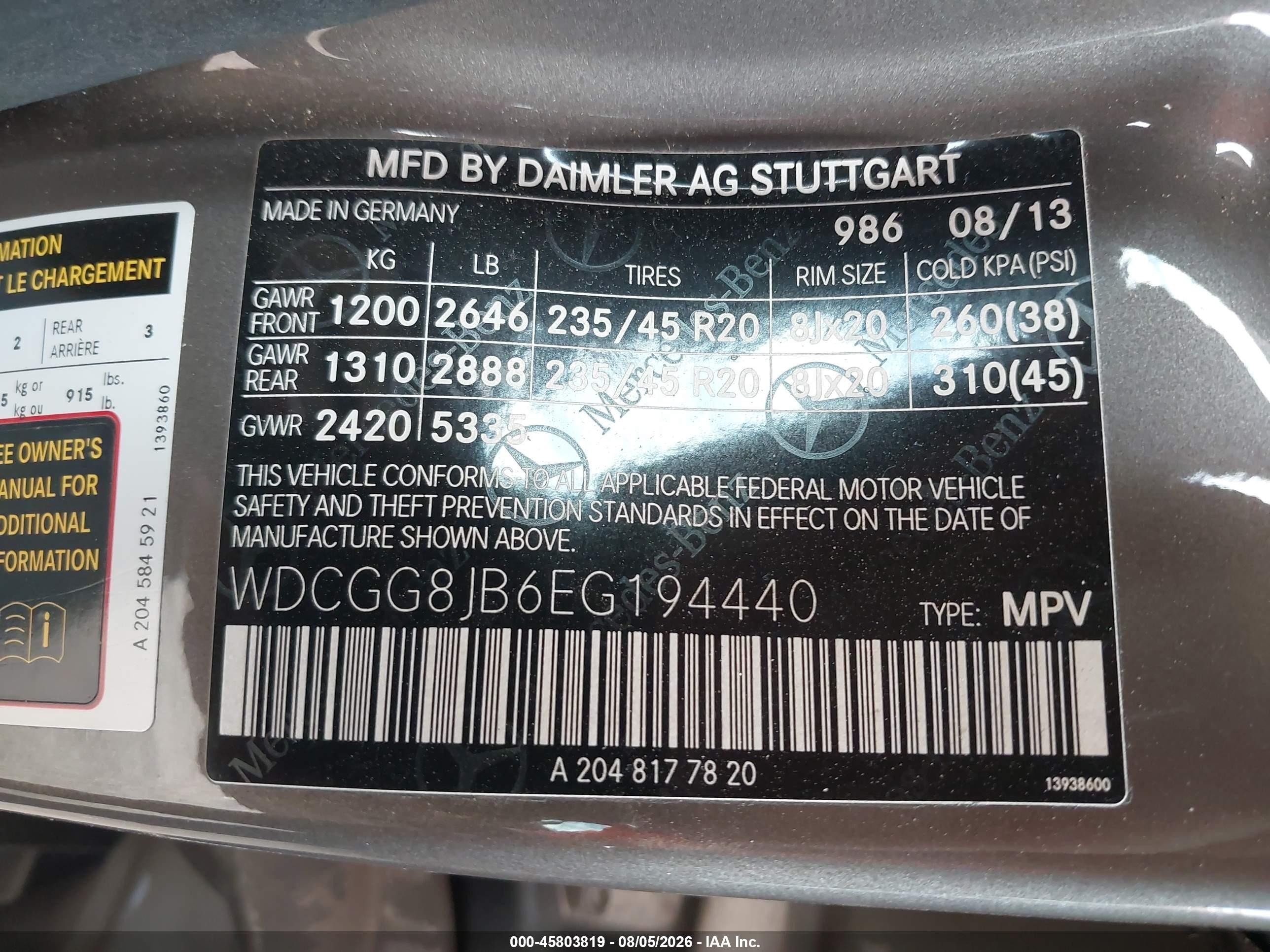 2014 Mercedes-benz Glk 350 4matic Gray vin: WDCGG8JB6EG194440