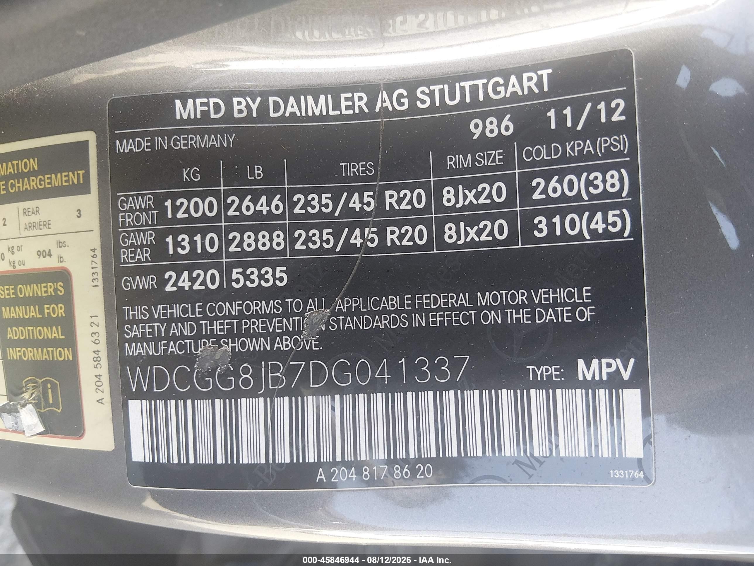 2013 Mercedes-benz Glk 350 4matic Gray vin: WDCGG8JB7DG041337