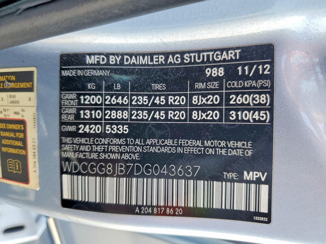 2013 Mercedes-benz Glk 350 4matic Silver vin: WDCGG8JB7DG043637