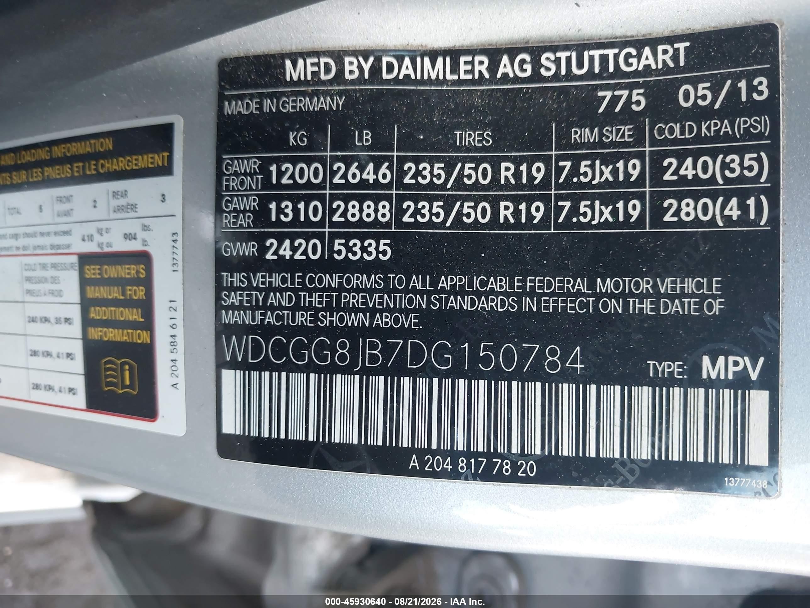 2013 Mercedes-benz Glk 350 4matic Серебряный vin: WDCGG8JB7DG150784