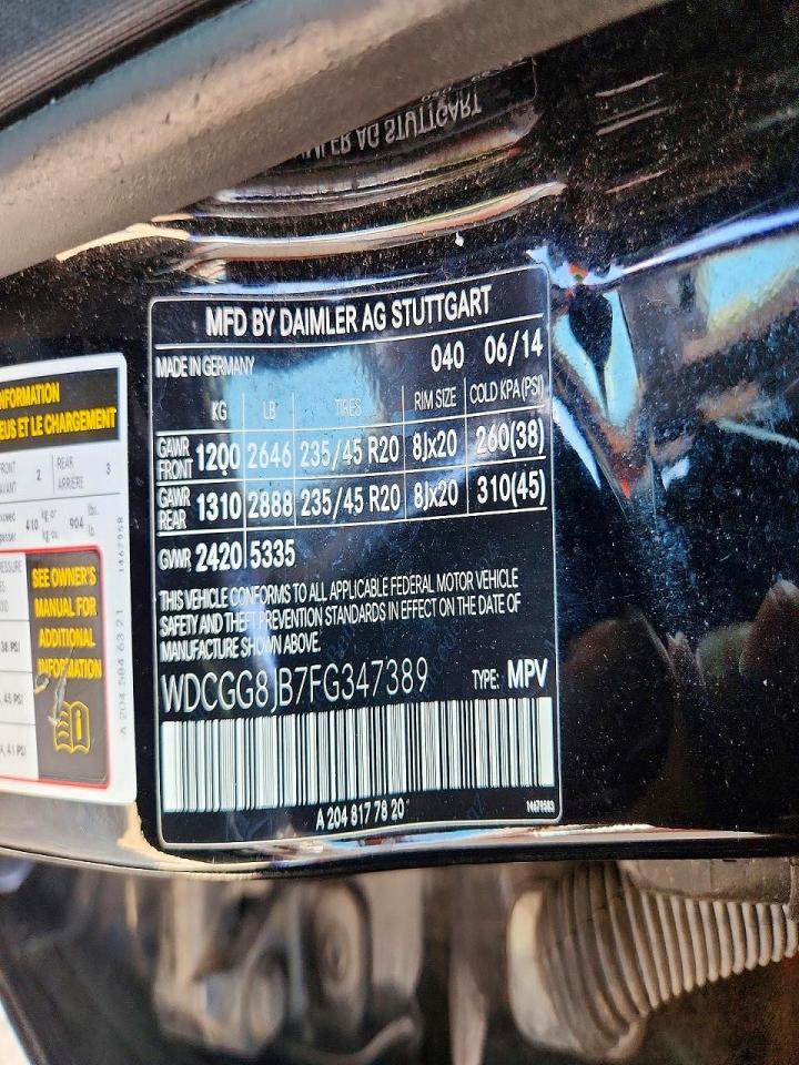 2015 Mercedes-benz Glk 350 4matic Black vin: WDCGG8JB7FG347389