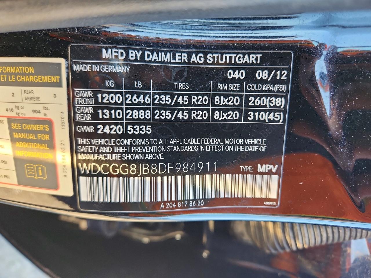 2013 Mercedes-benz Glk 350 4matic Black vin: WDCGG8JB8DF984911