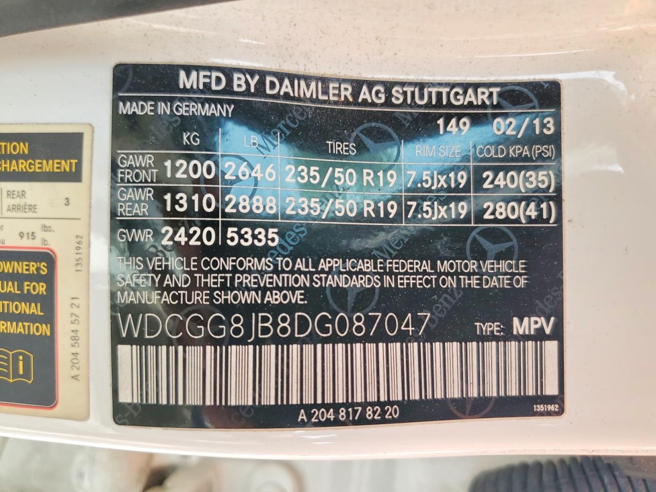 2013 Mercedes-benz Glk 350 4matic White vin: WDCGG8JB8DG087047