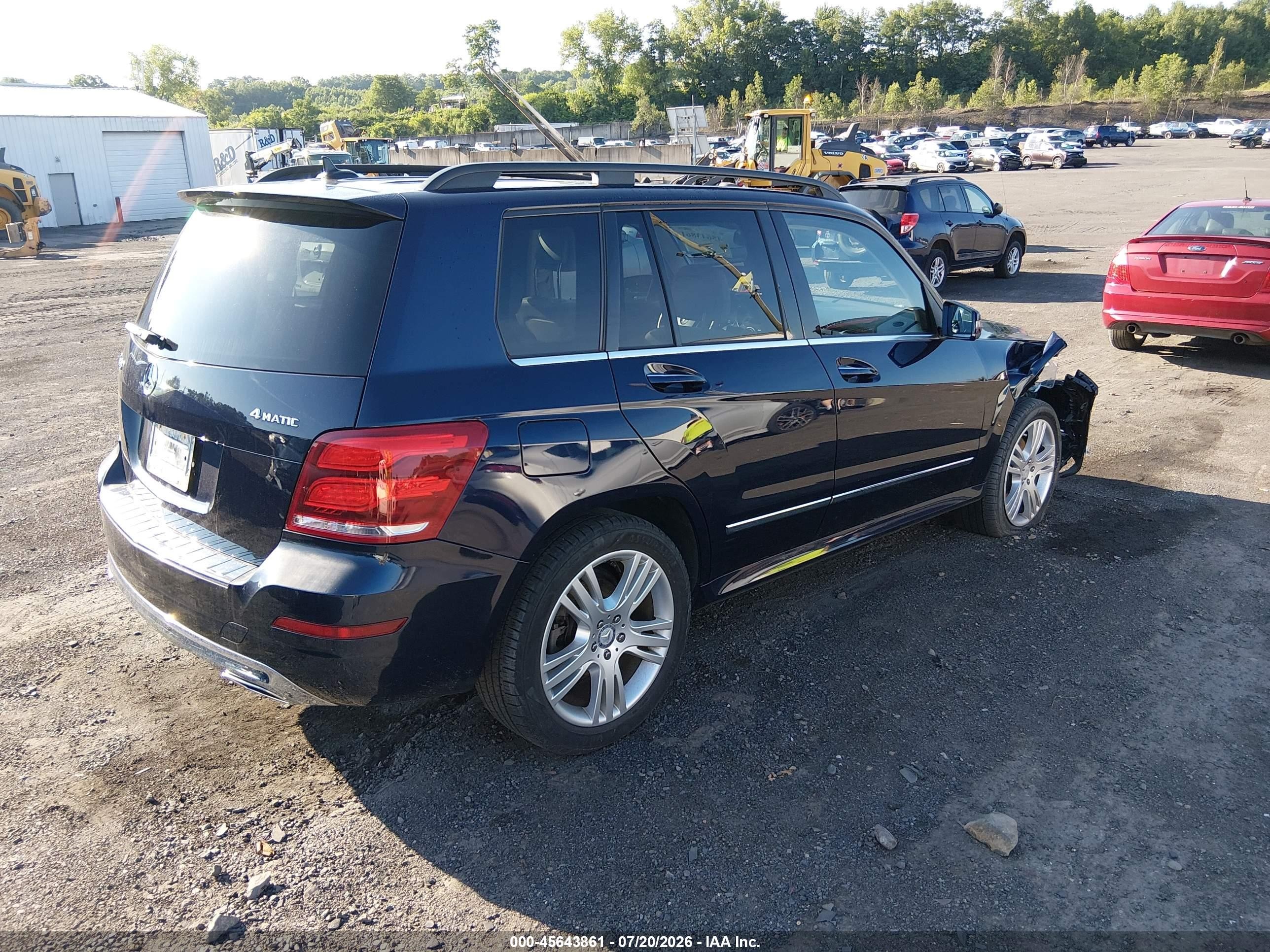 2015 Mercedes-benz Glk 350 4matic Dark Blue vin: WDCGG8JB8FG360975