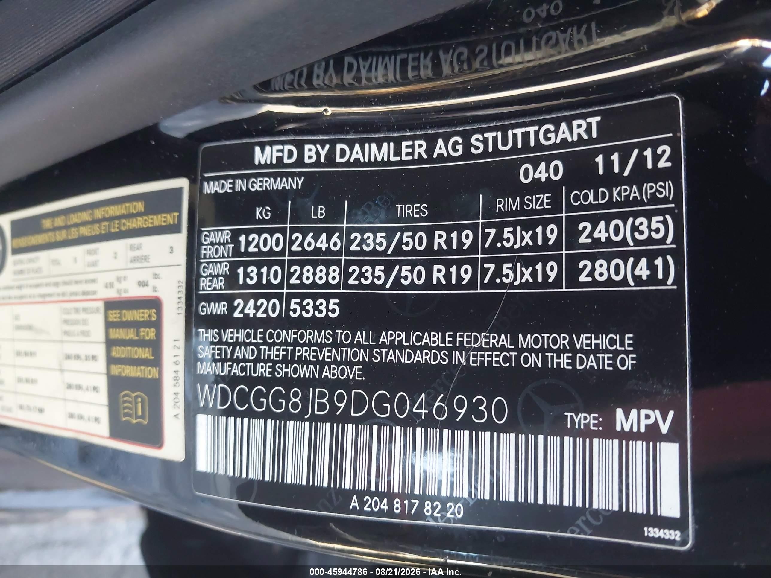 2013 Mercedes-benz Glk 350 4matic Black vin: WDCGG8JB9DG046930