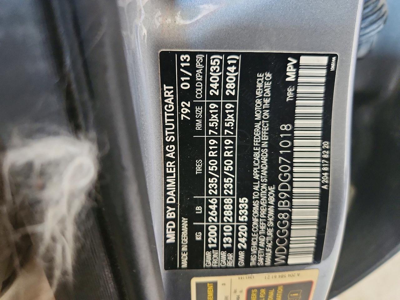 2013 Mercedes-benz Glk 350 4matic Gray vin: WDCGG8JB9DG071018