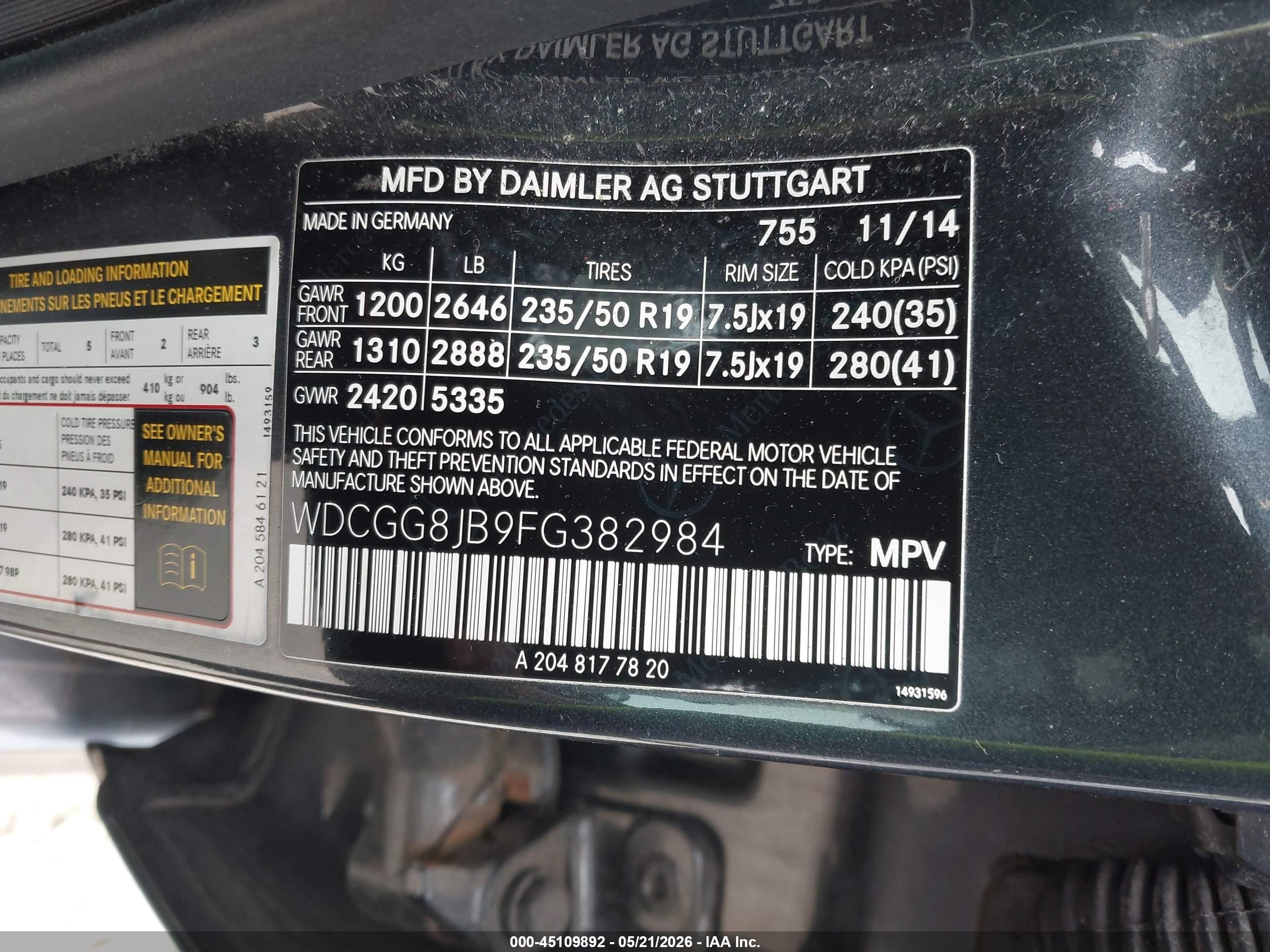 2015 Mercedes-benz Glk 350 4matic Черный vin: WDCGG8JB9FG382984