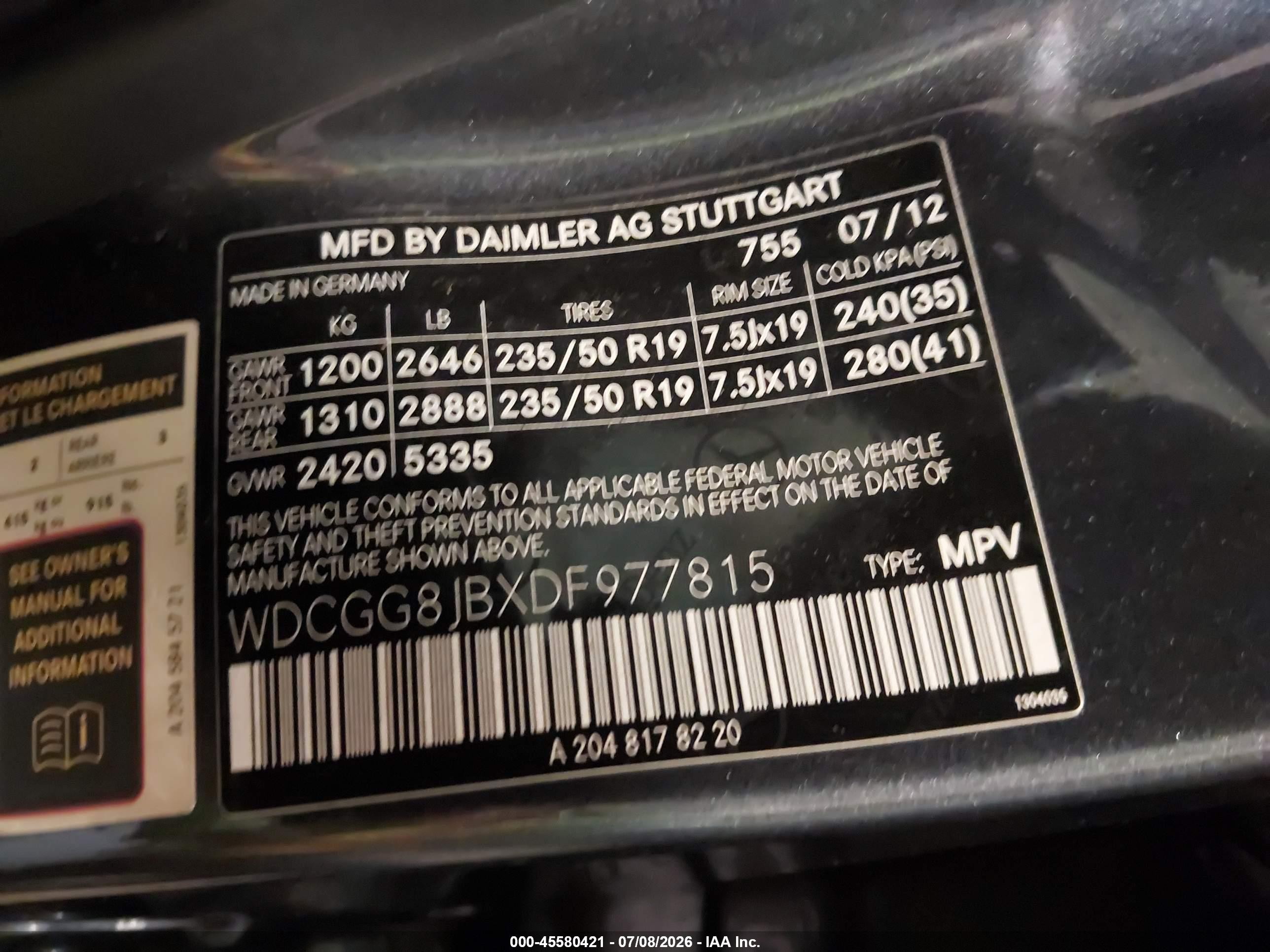 2013 Mercedes-benz Glk 350 4matic Серый vin: WDCGG8JBXDF977815