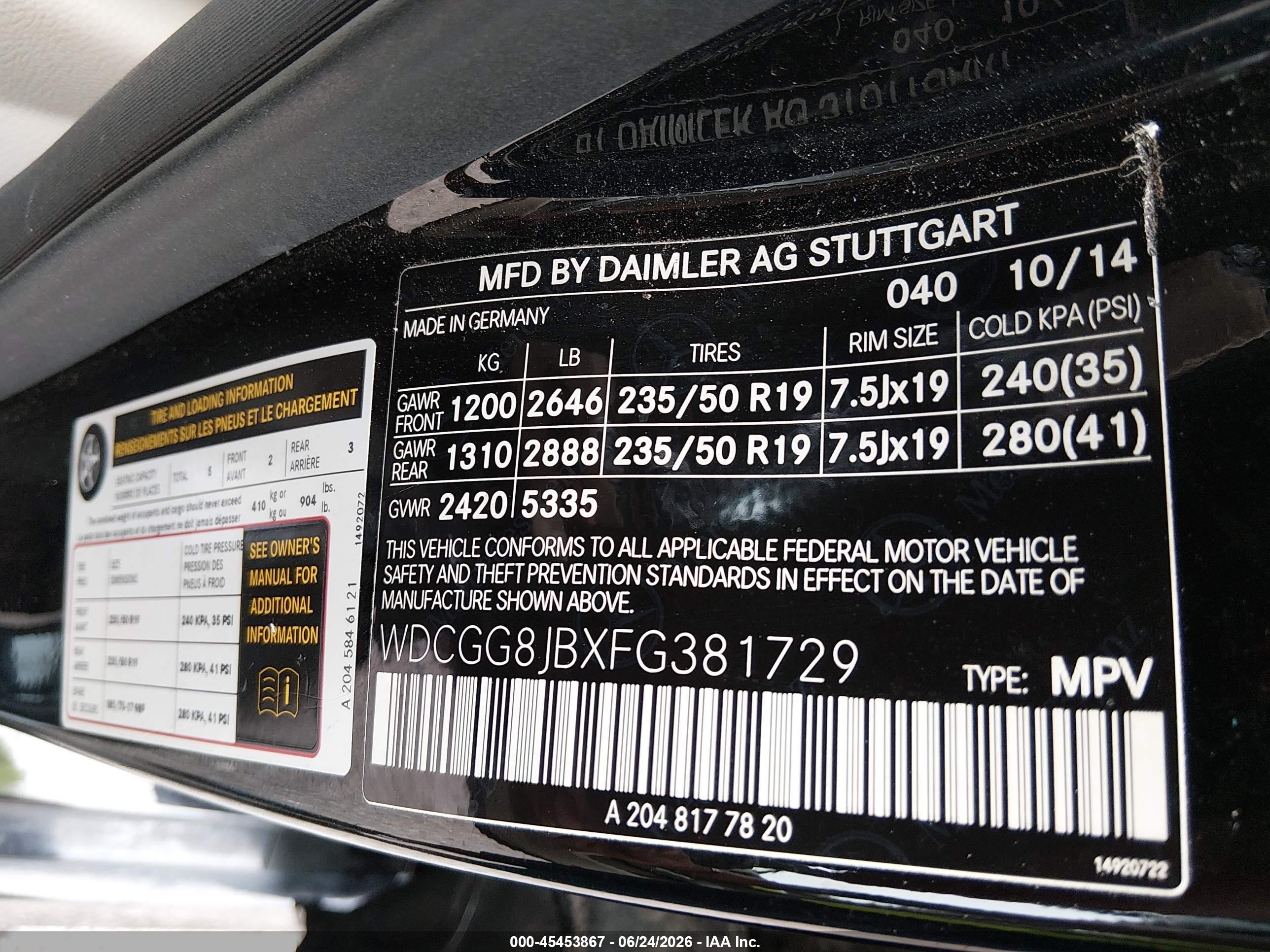 2015 Mercedes-benz Glk 350 4matic Black vin: WDCGG8JBXFG381729