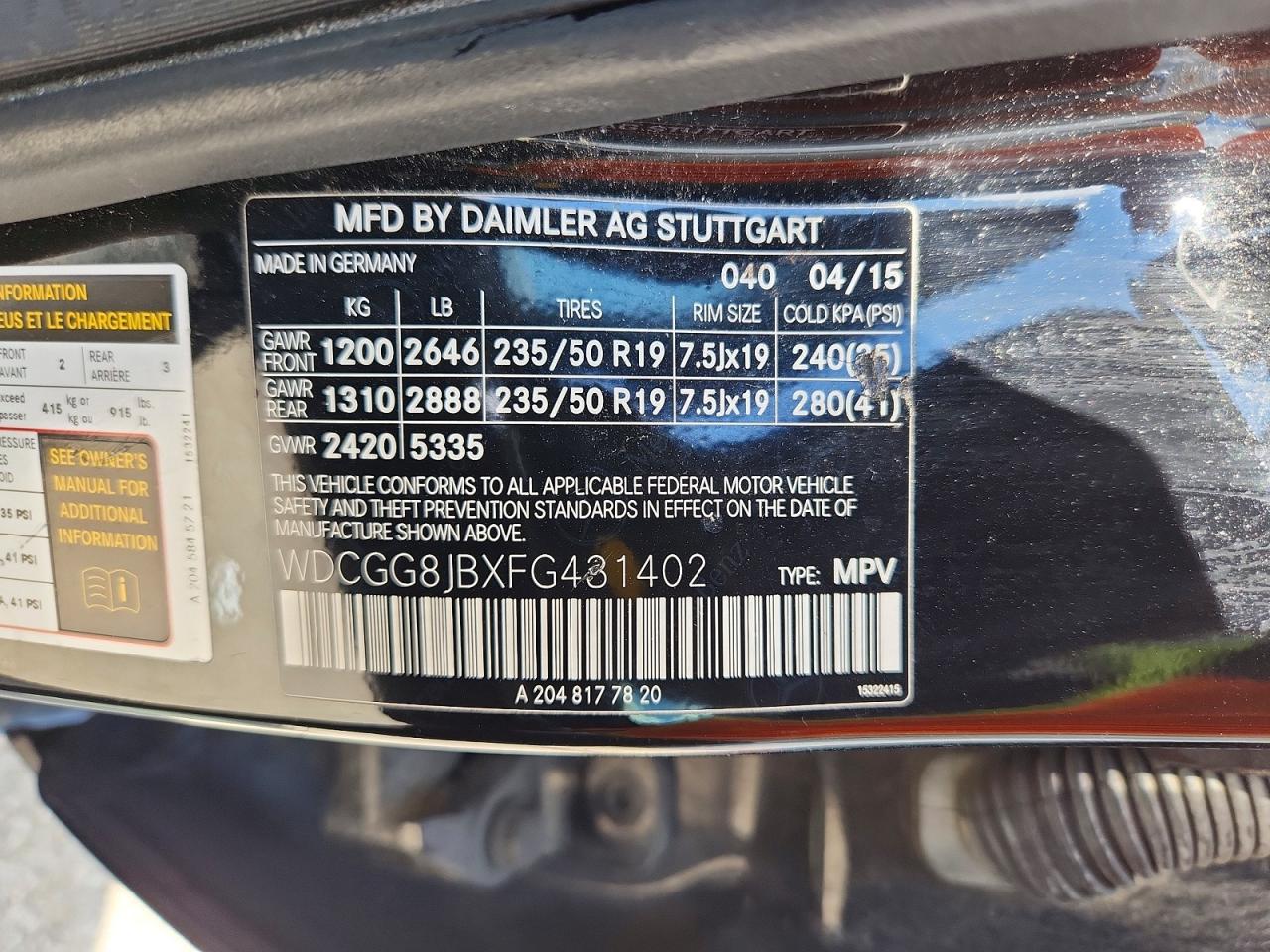 2015 Mercedes-benz Glk 350 4matic Black vin: WDCGG8JBXFG431402