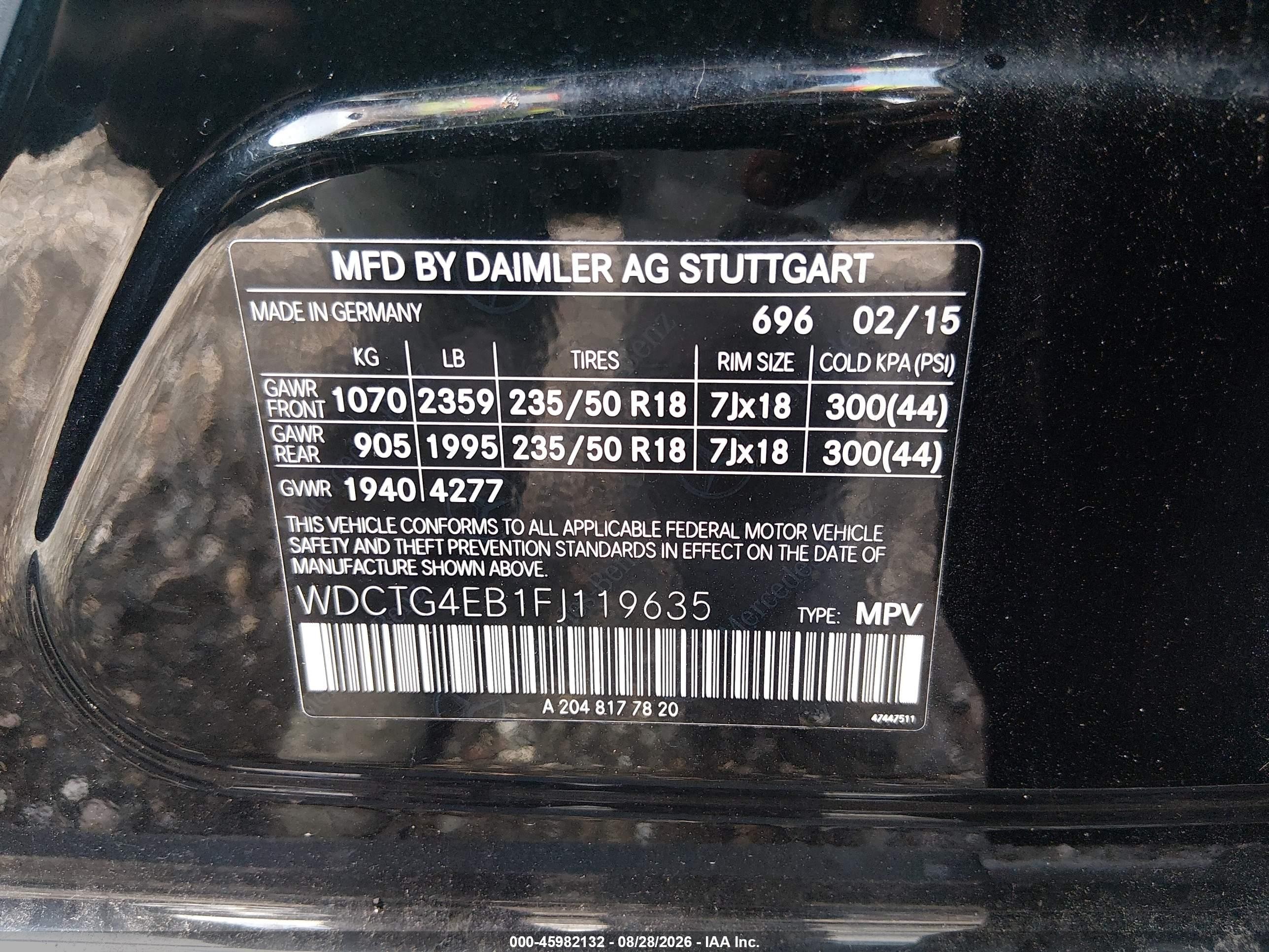 2015 Mercedes-benz Gla 250 Black vin: WDCTG4EB1FJ119635