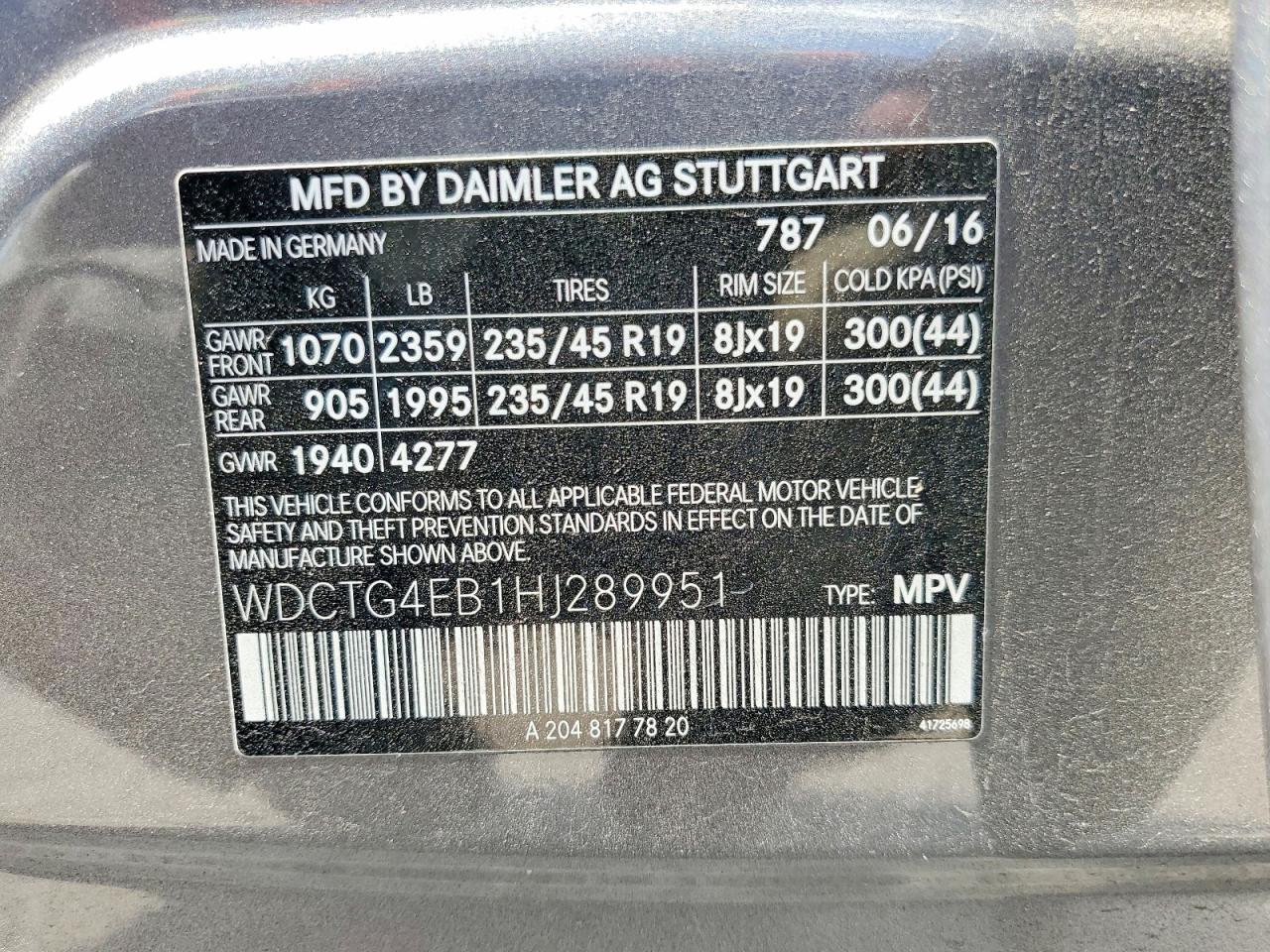 2017 Mercedes-benz Gla 250 Gray vin: WDCTG4EB1HJ289951