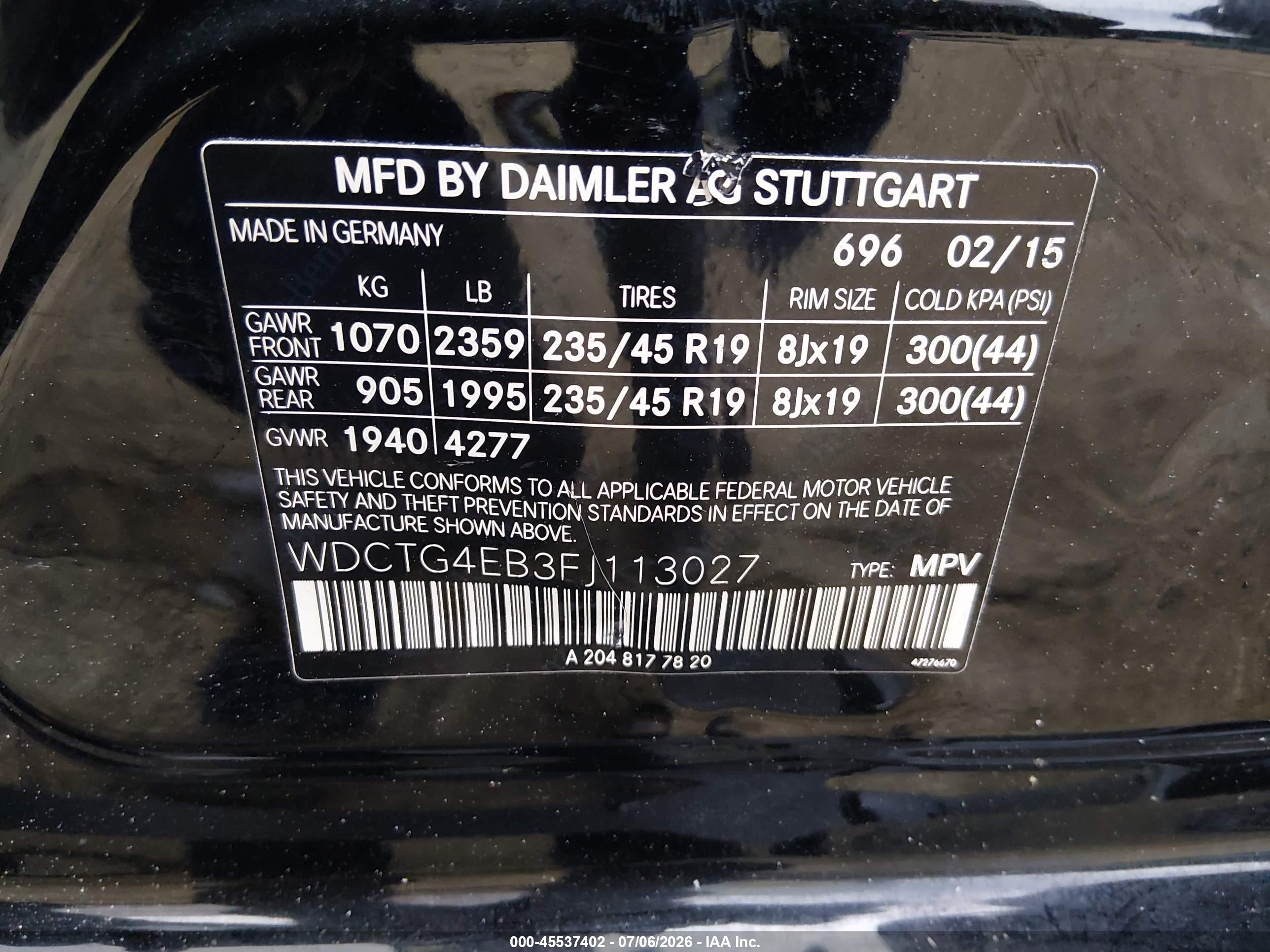 2015 Mercedes-benz Gla 250 Black vin: WDCTG4EB3FJ113027