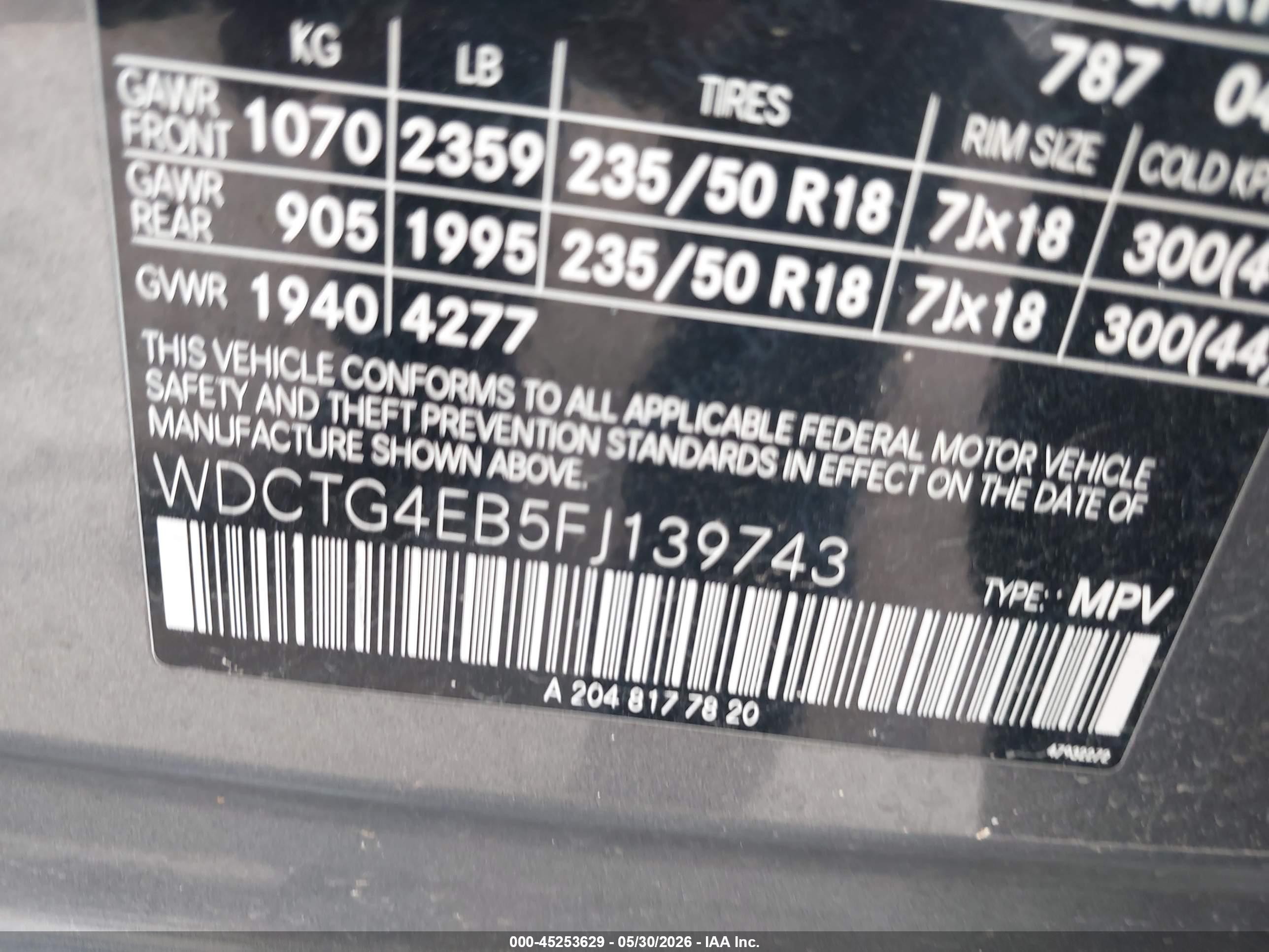2015 Mercedes-benz Gla 250   Gray vin: WDCTG4EB5FJ139743