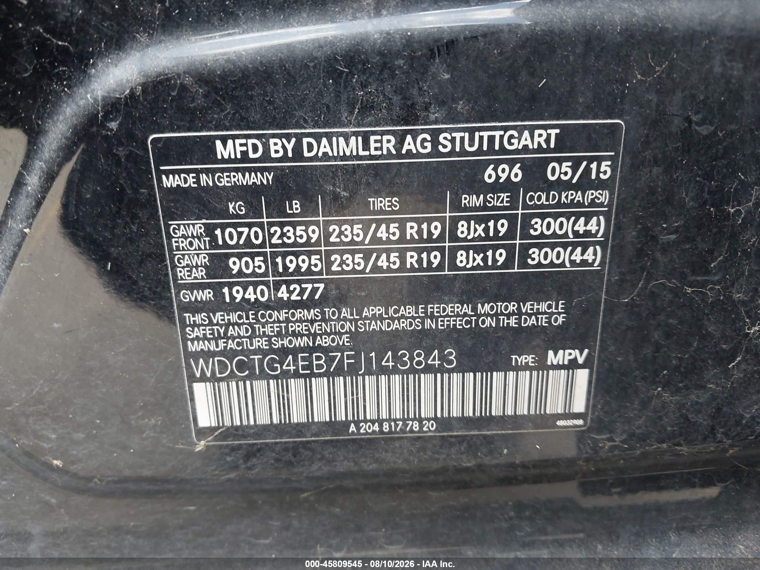 2015 Mercedes-benz Gla 250   Black vin: WDCTG4EB7FJ143843