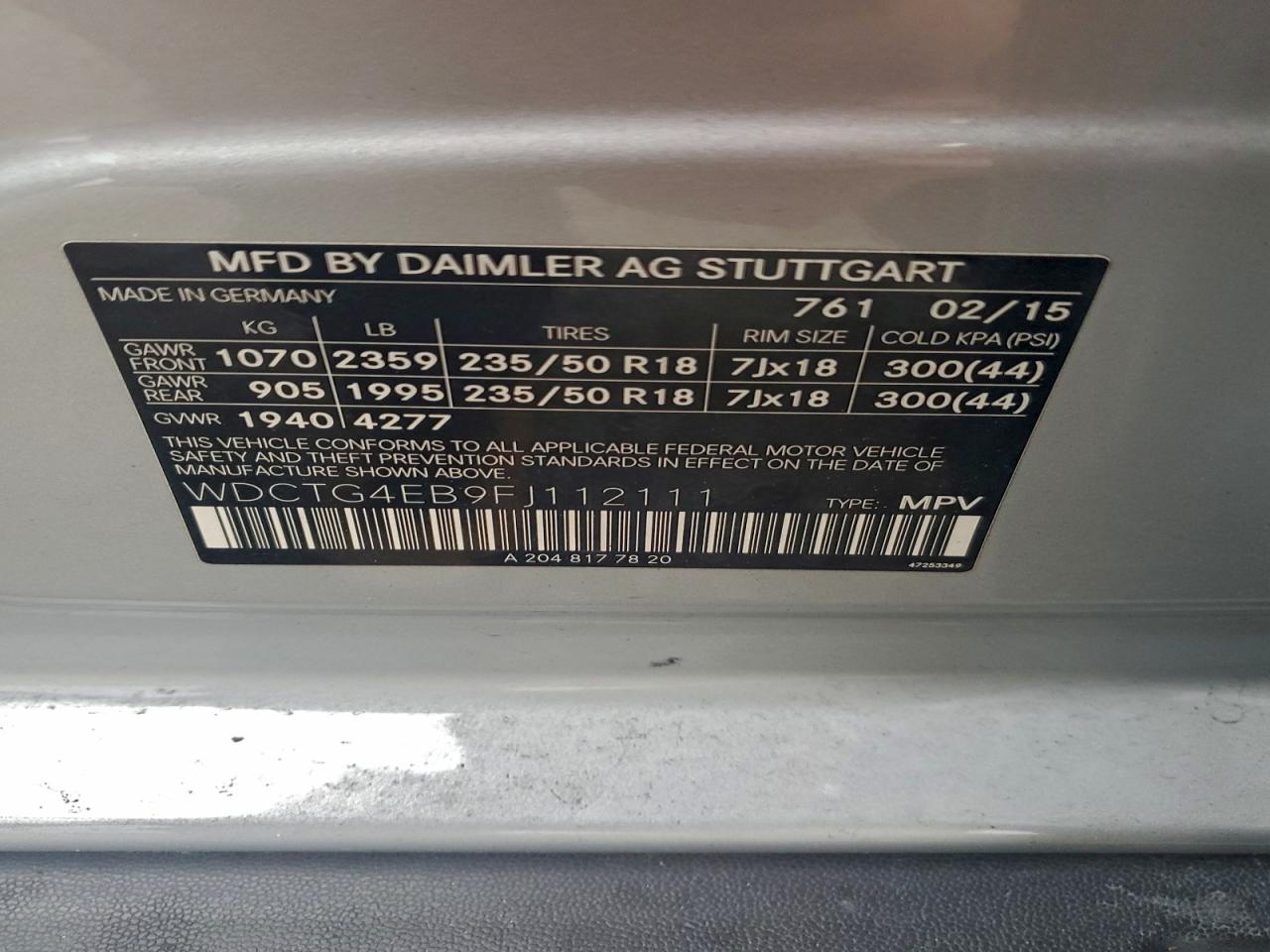 2015 Mercedes-benz Gla 250 Silver vin: WDCTG4EB9FJ112111