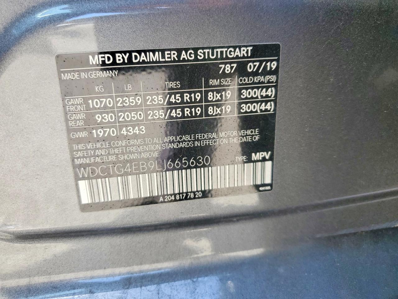 2020 Mercedes-benz Gla 250 Gray vin: WDCTG4EB9LJ665630